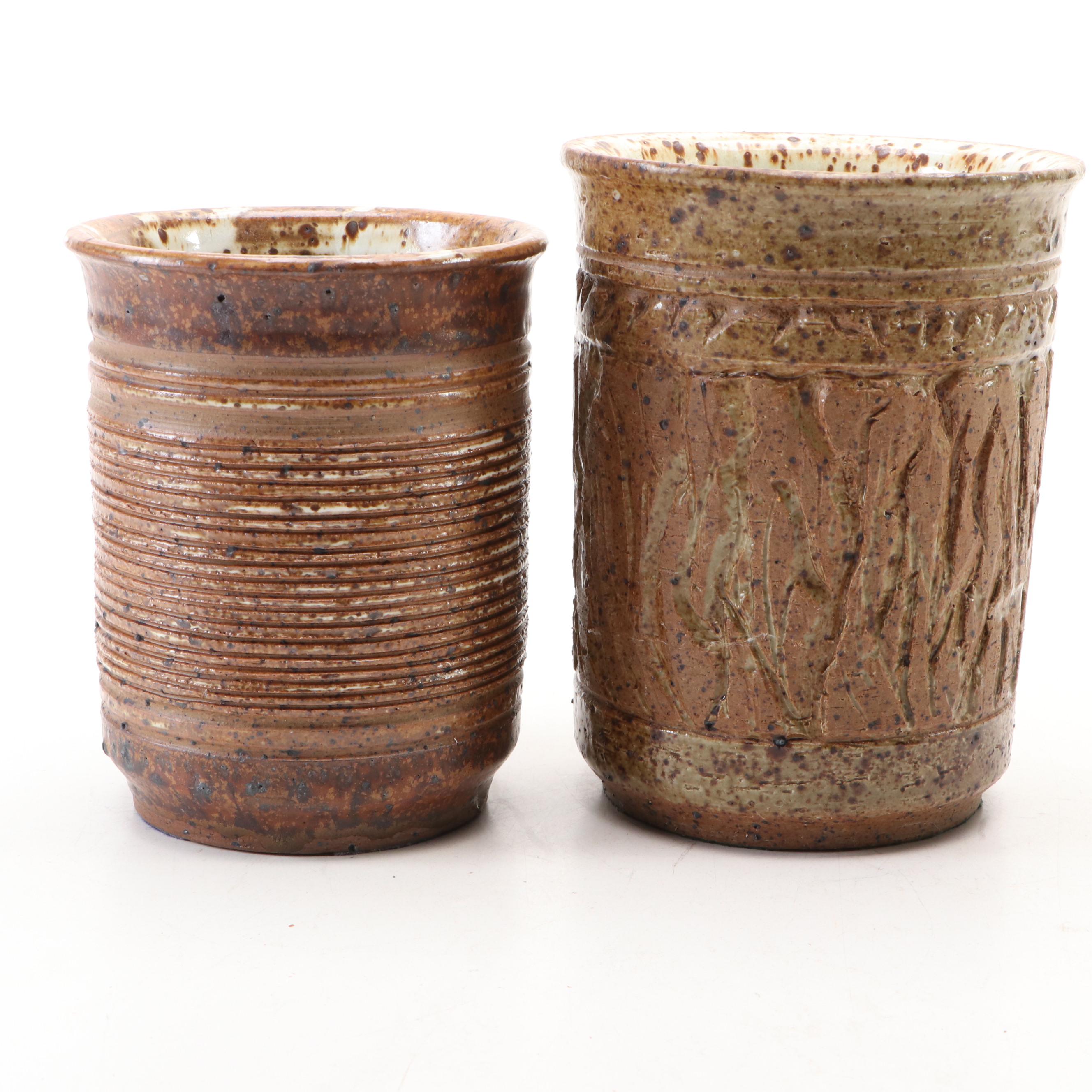 Handmade Stoneware Vessels and Earthenware Crock