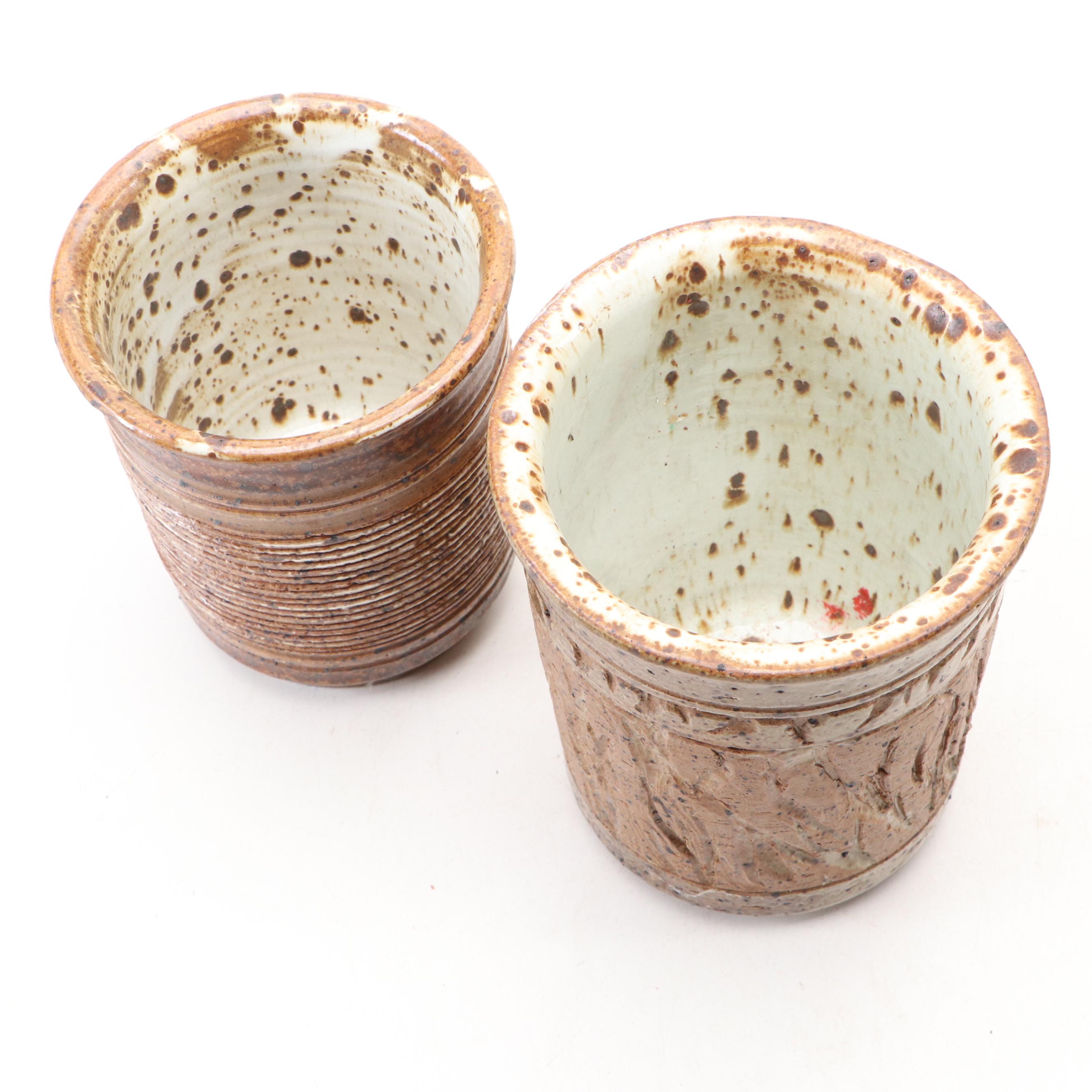 Handmade Stoneware Vessels and Earthenware Crock