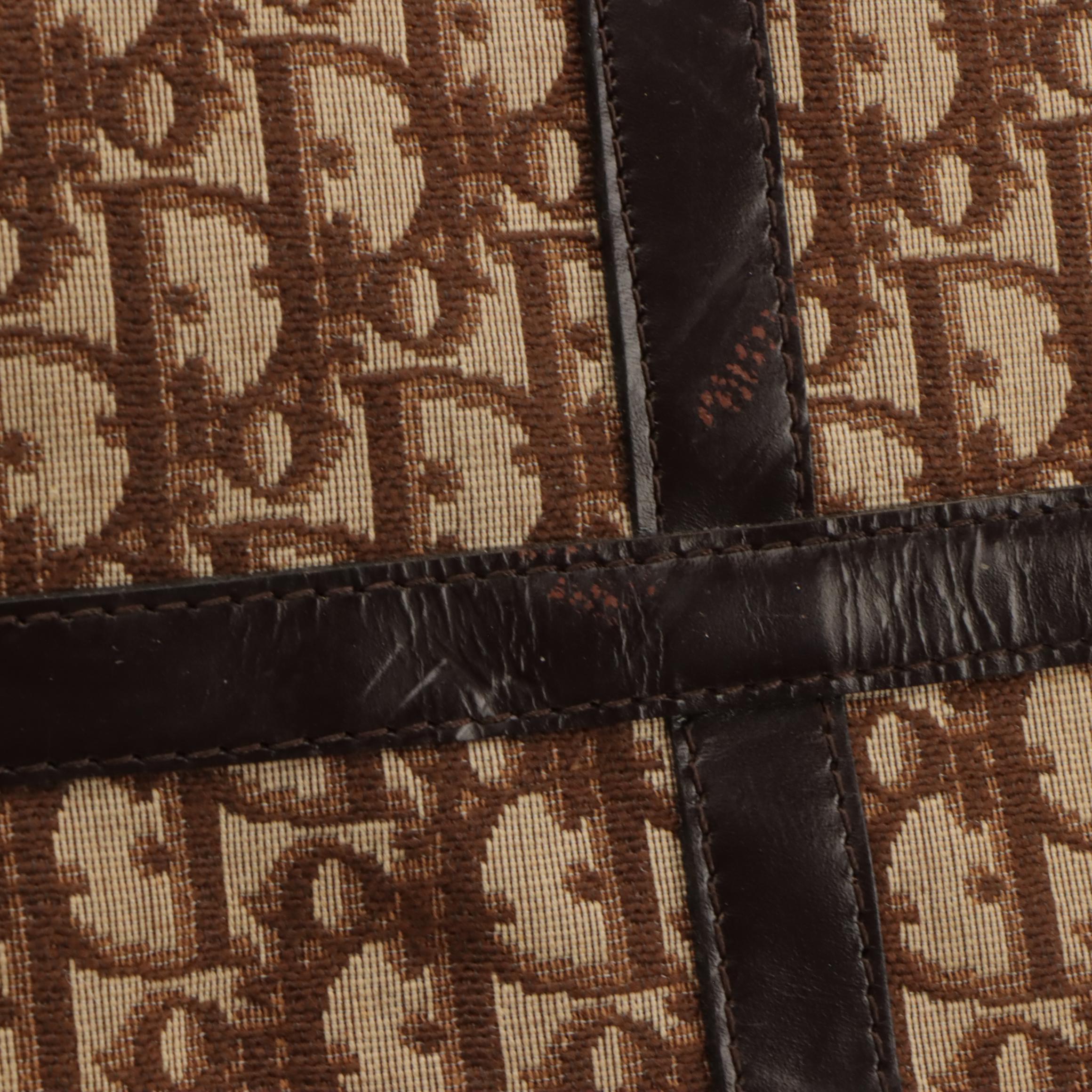 Christian Dior Bagages Boston Bag in Brown Trotter Monogram Canvas