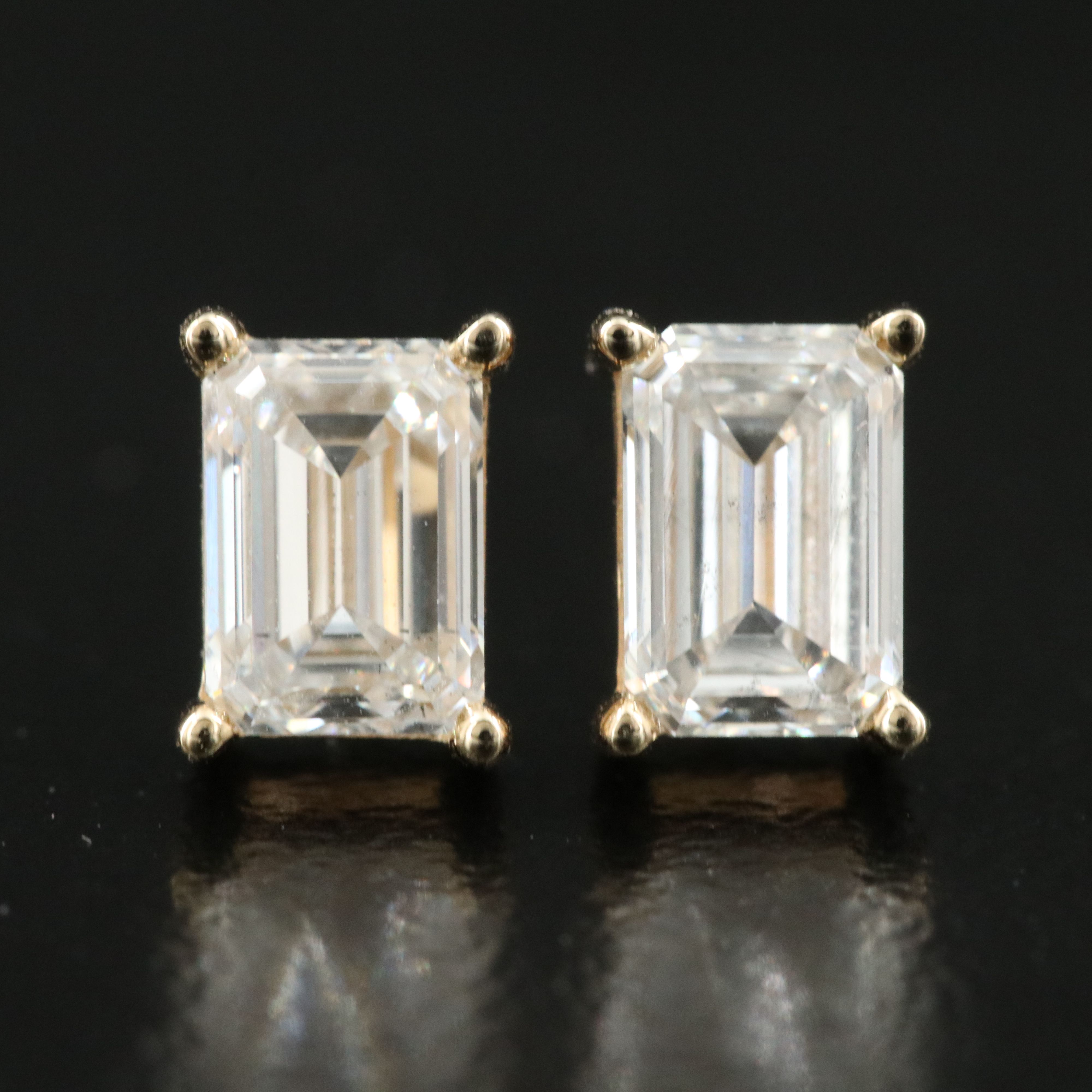14K 1.0 CTW Lab Grown Diamond Solitaire Stud Earrings