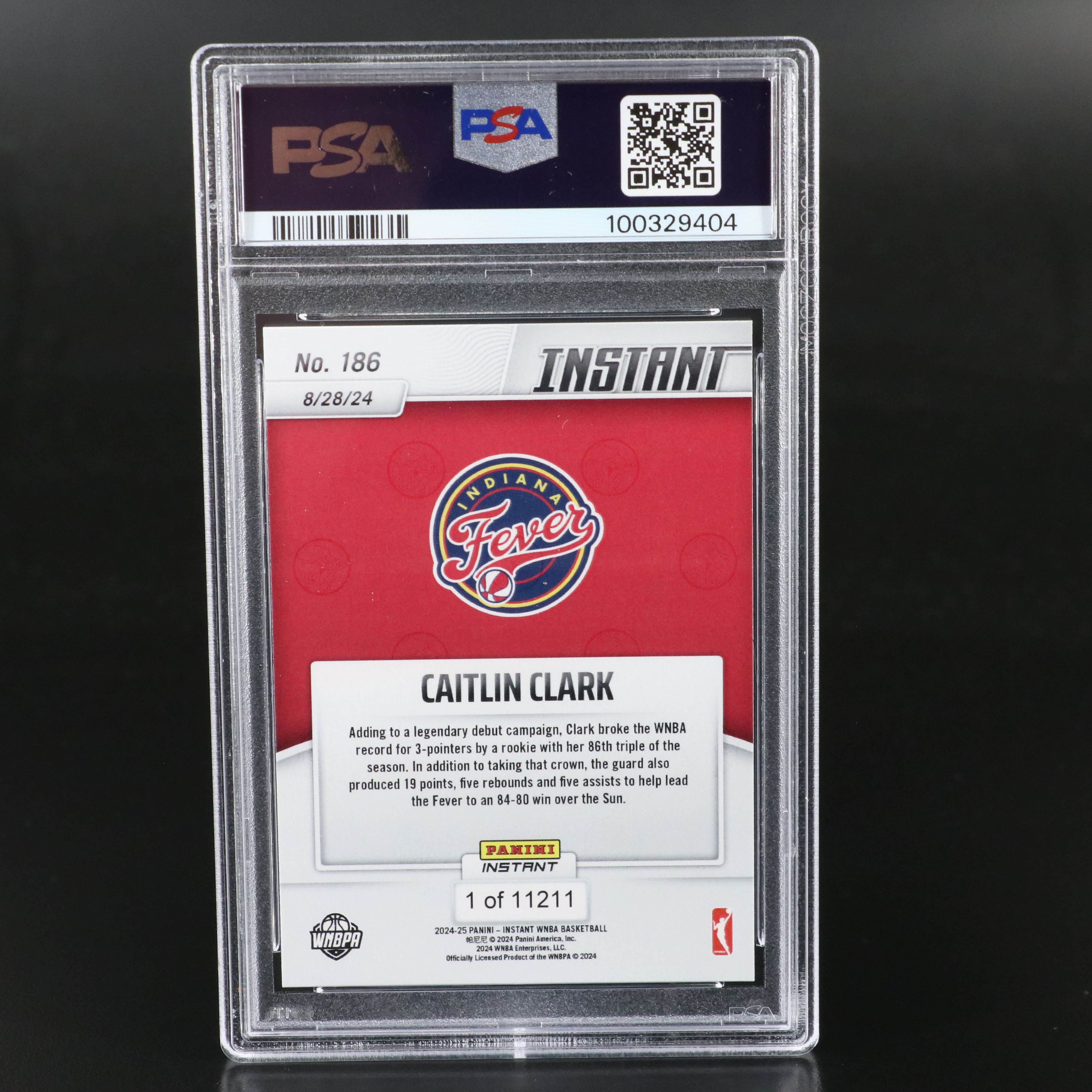 2024 Panini Instant Caitlin Clark Rookie Basketball Card Graded PSA 10