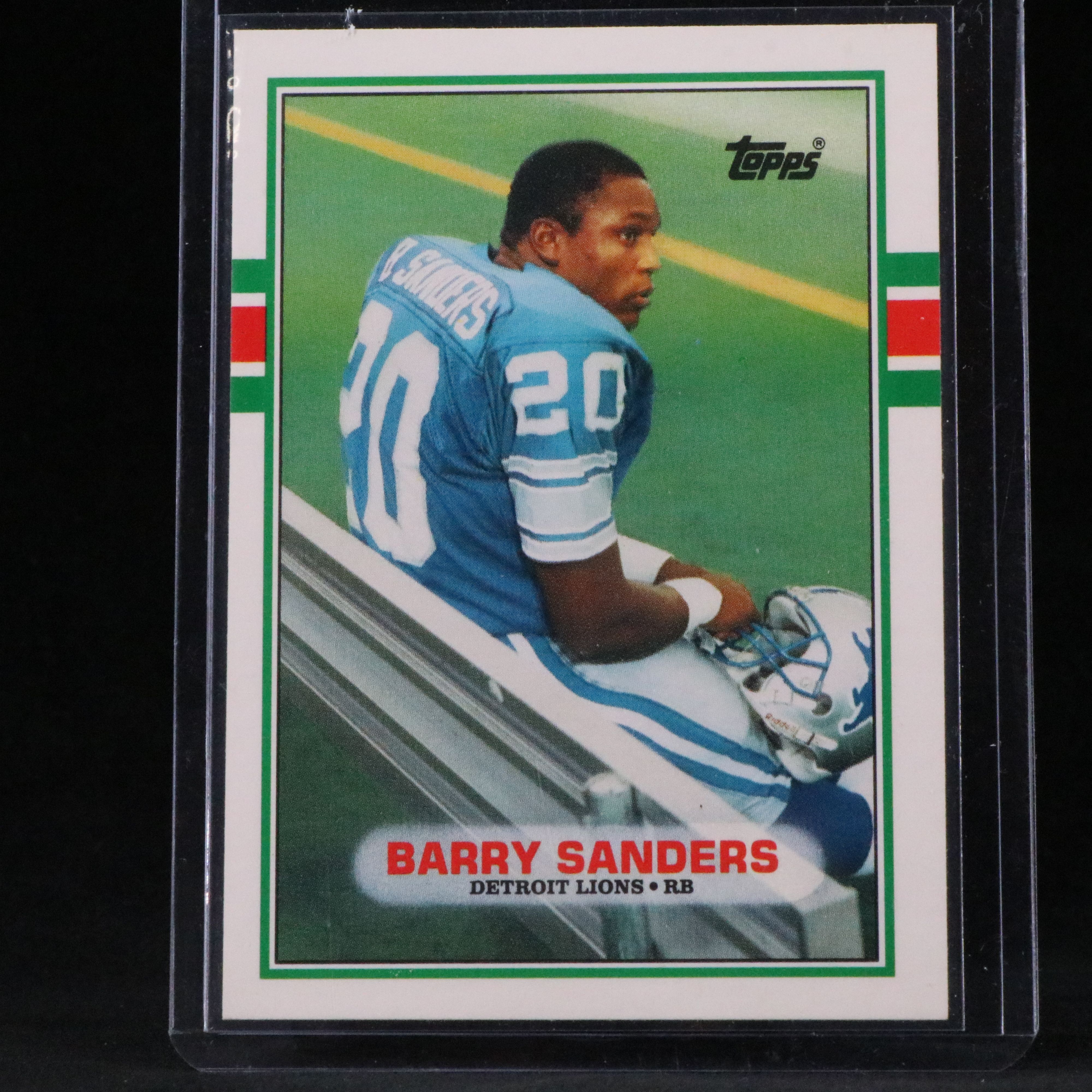 1989 Topps Traded Barry Sanders Detroit Lions Rookie Football Card