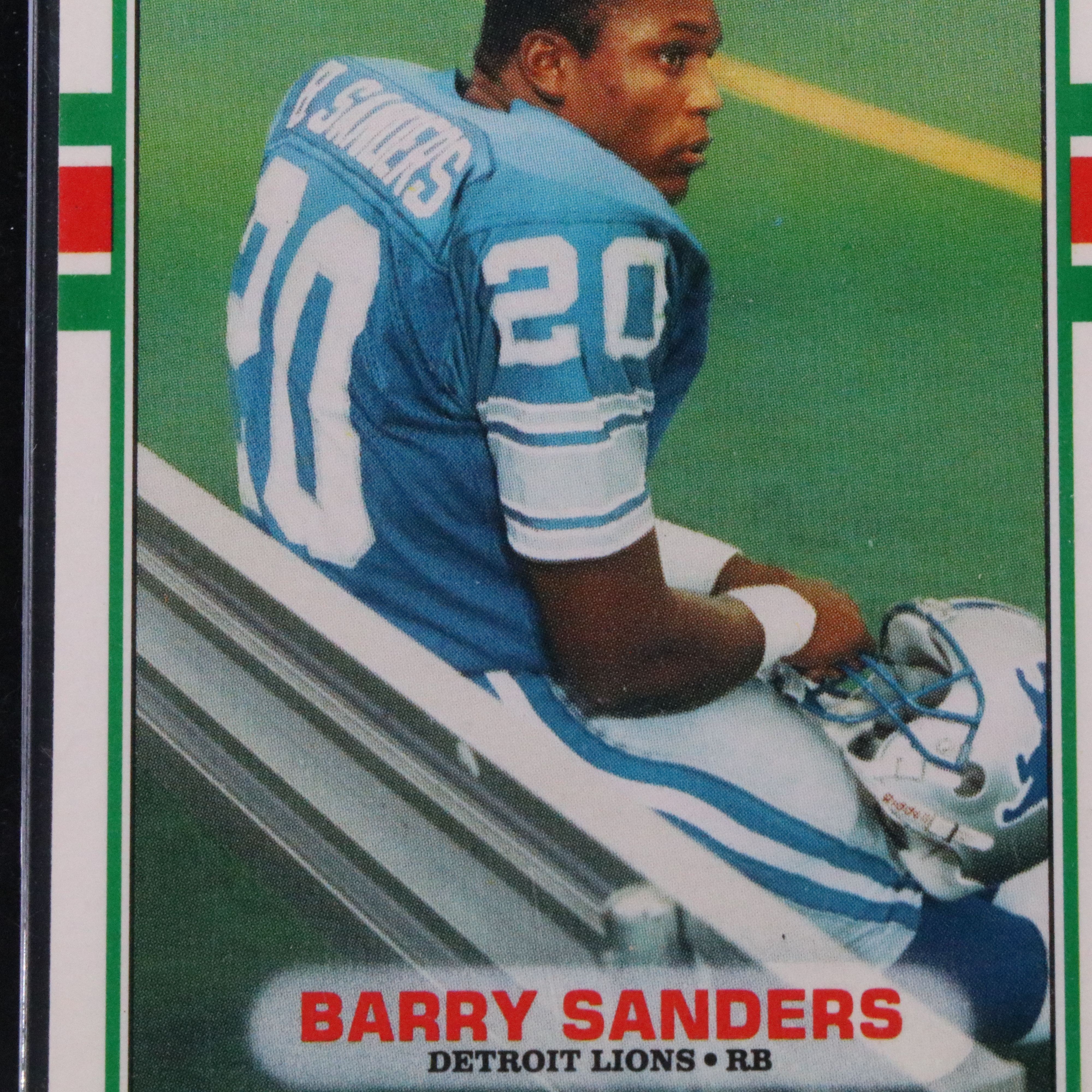 1989 Topps Traded Barry Sanders Detroit Lions Rookie Football Card