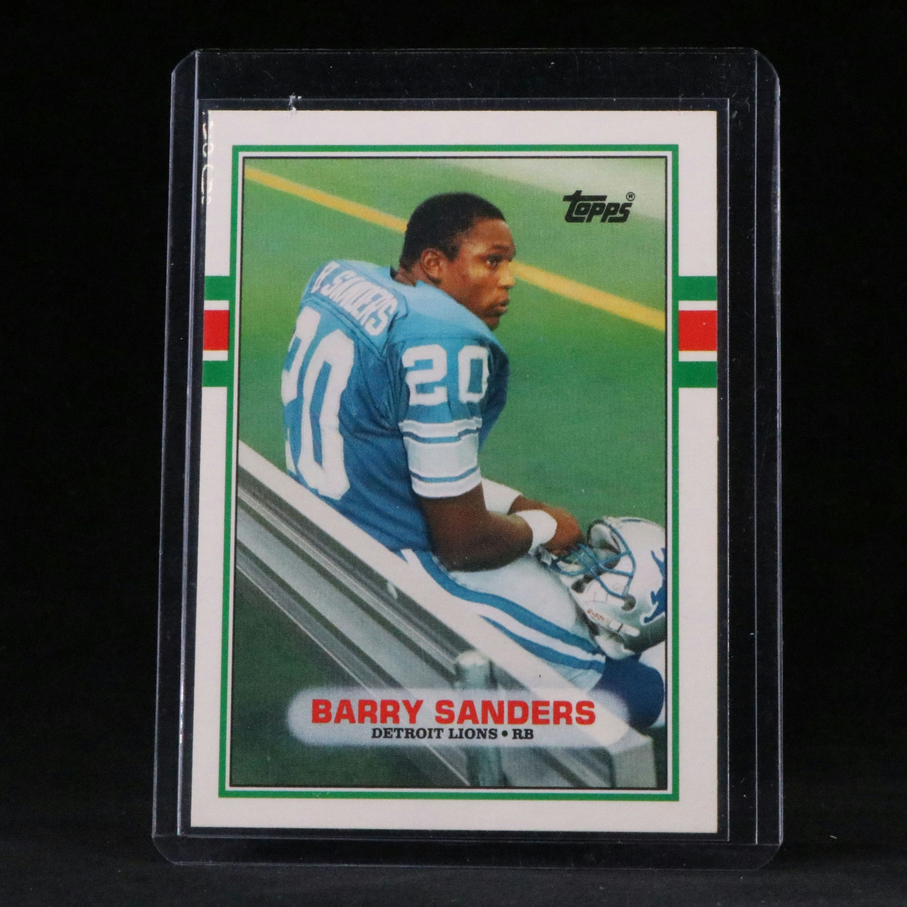 1989 Topps Traded Barry Sanders Detroit Lions Rookie Football Card