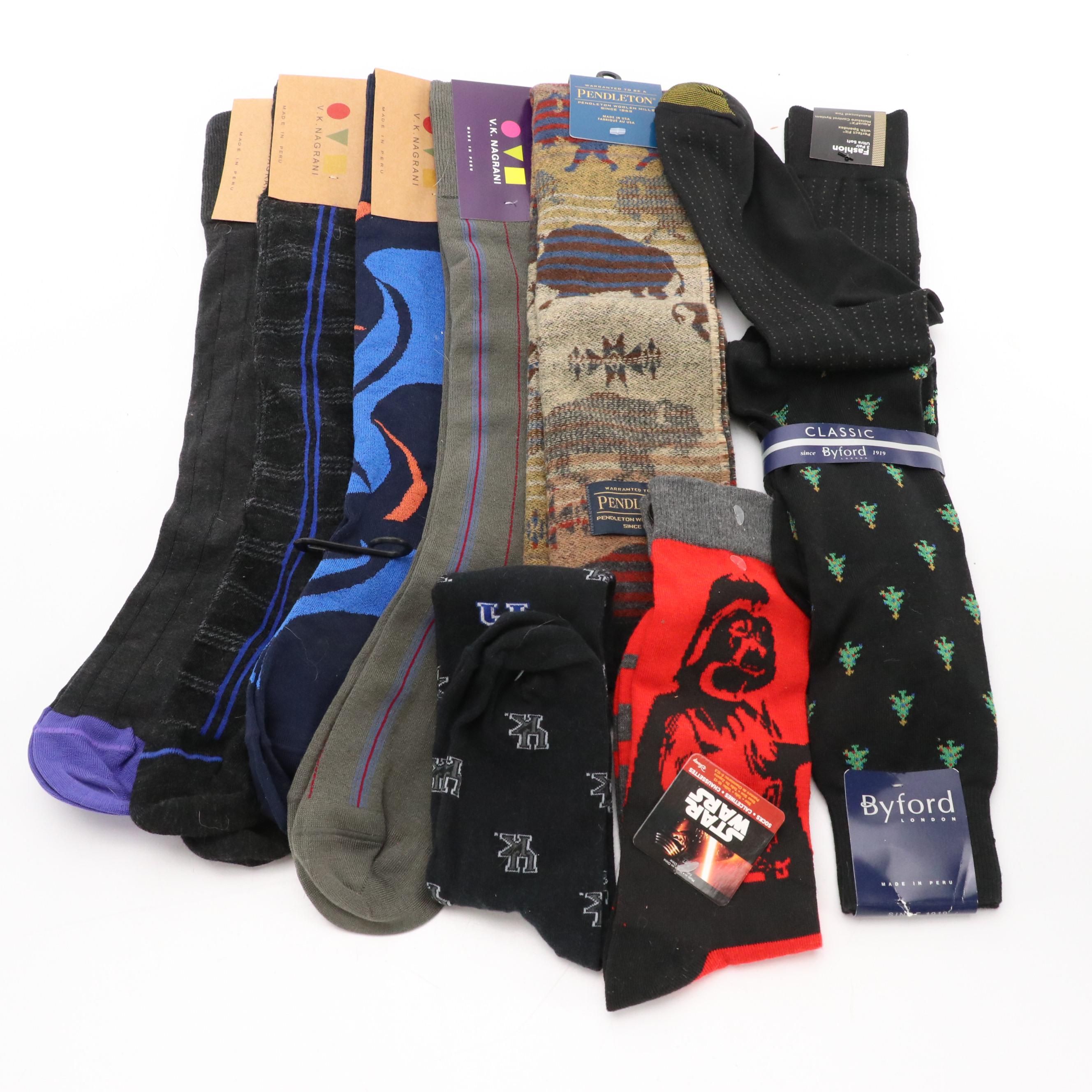 Men's Novelty Socks Including University of Kentucky, Star Wars, and More