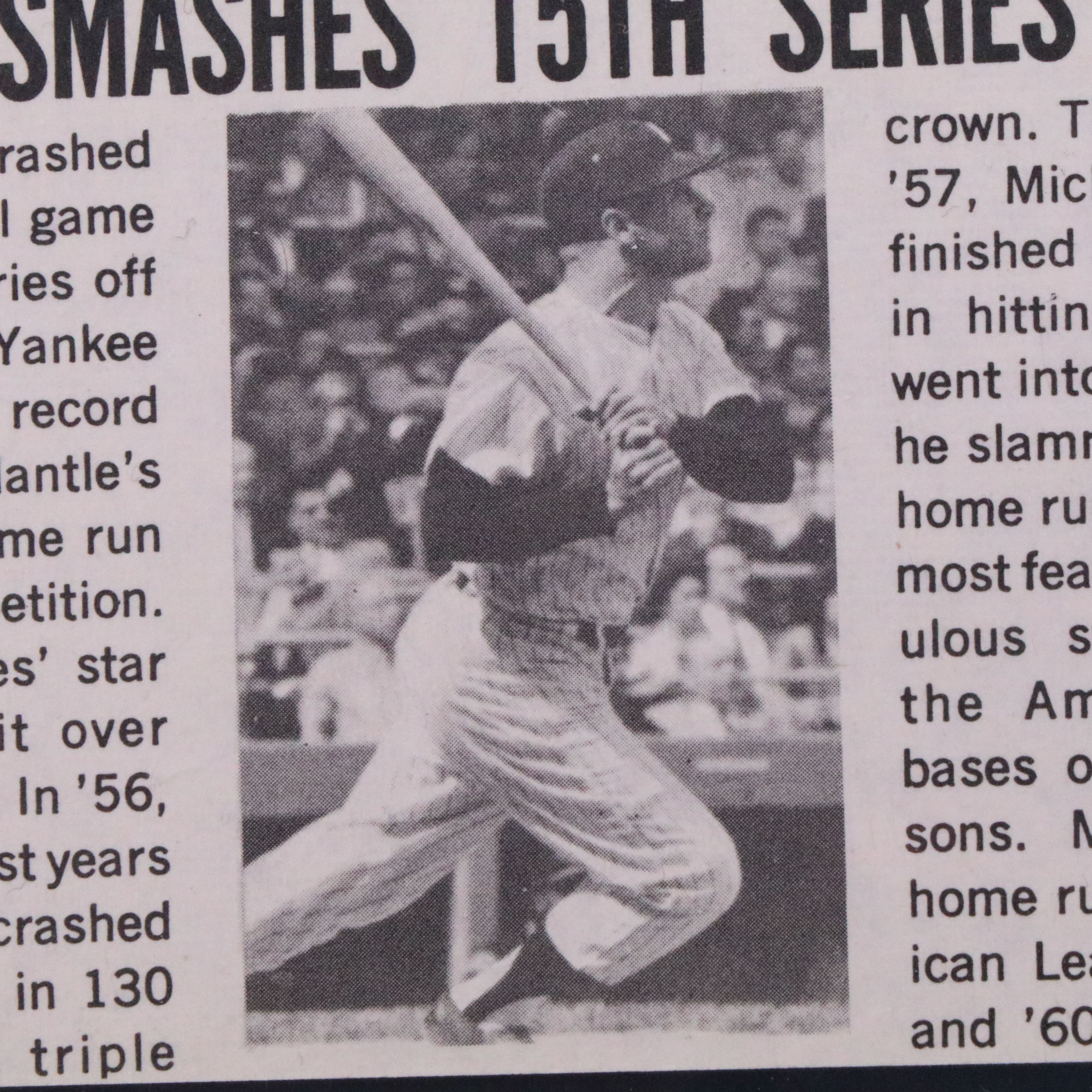 1964 Topps Giants Mickey Mantle New York Yankees Baseball Card