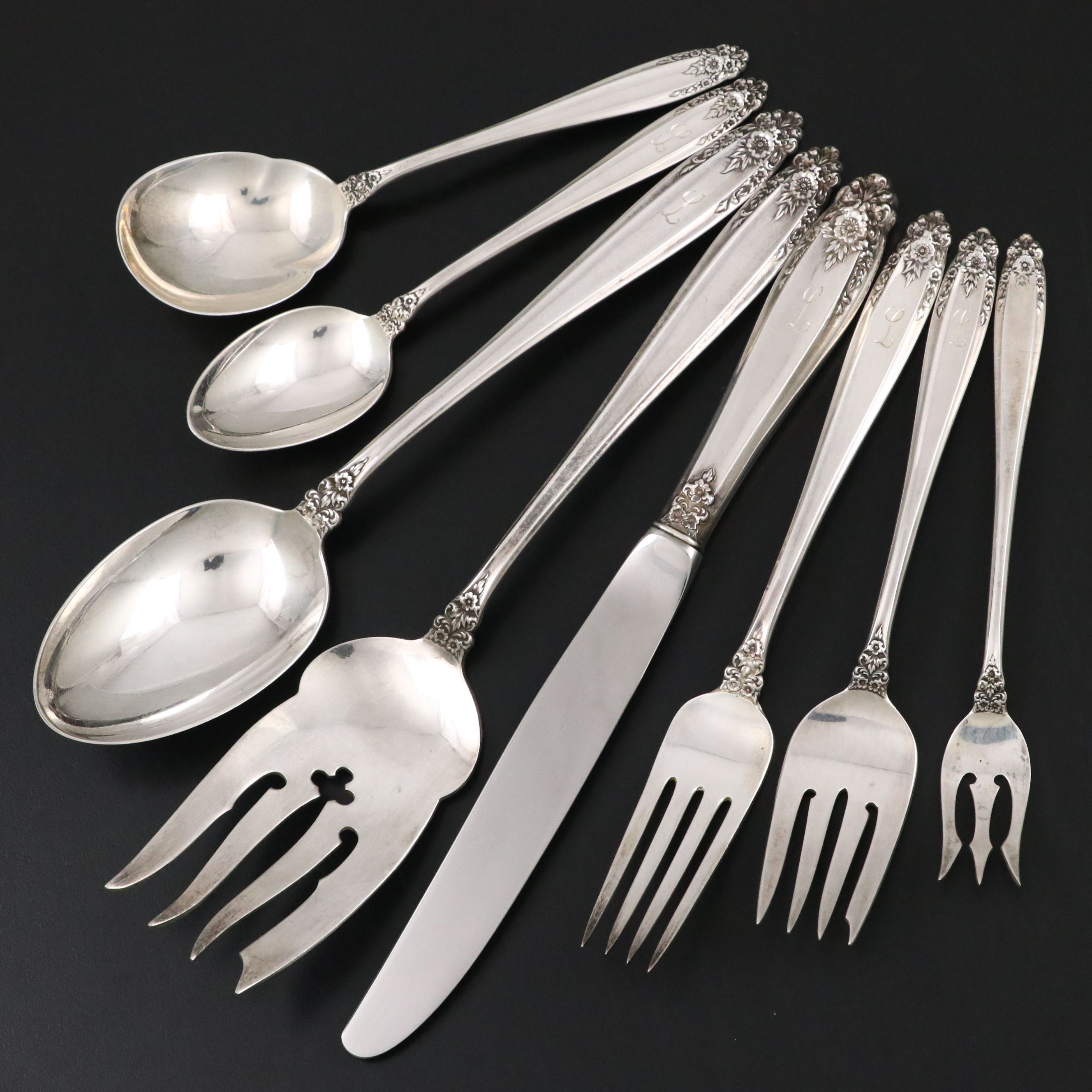 International Silver "Prelude" Sterling Flatware with Storage Chest