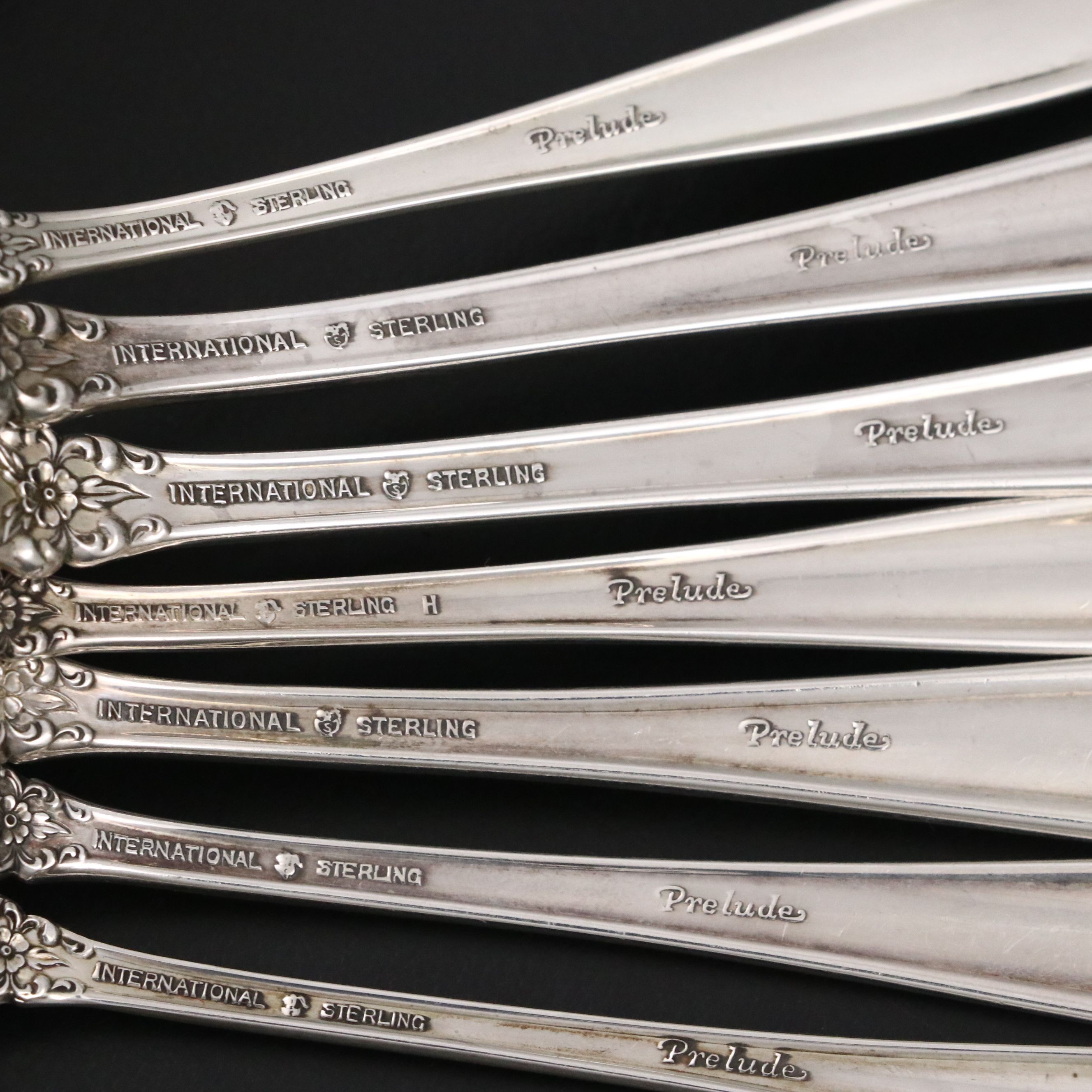 International Silver "Prelude" Sterling Flatware with Storage Chest