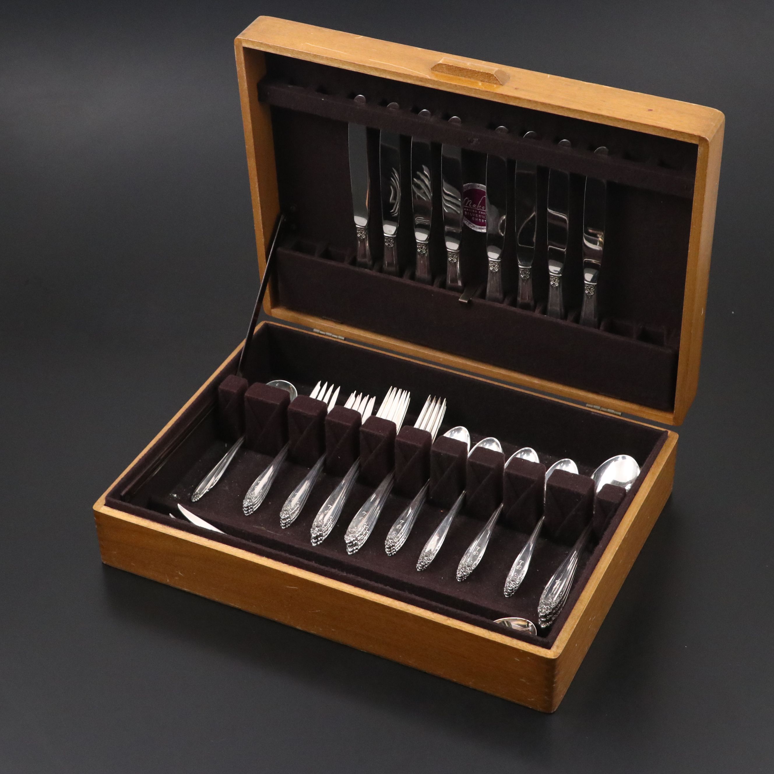 International Silver "Prelude" Sterling Flatware with Storage Chest