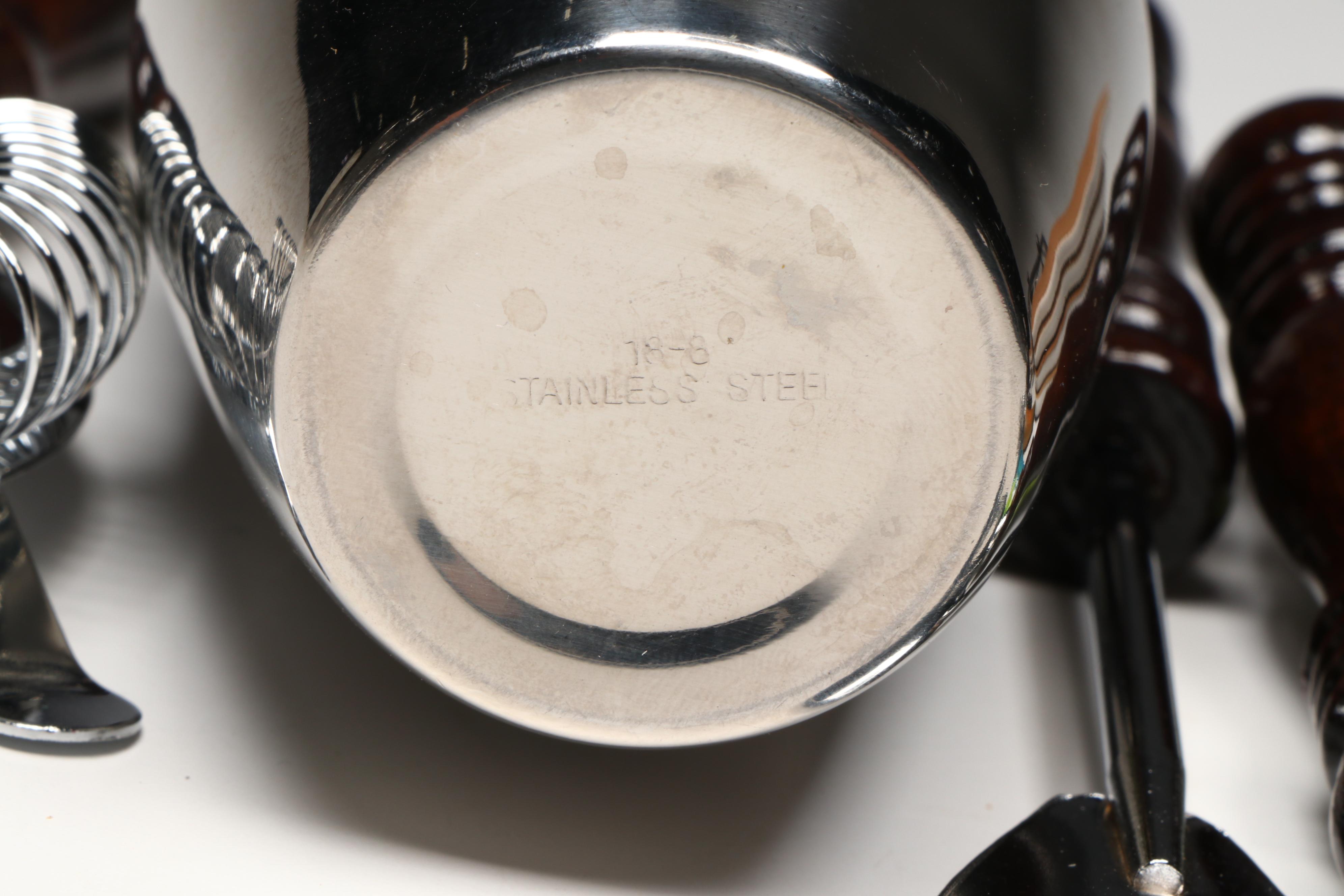 Martini Glasses with Caddy, Coasters, Wine Bottle Holder and More