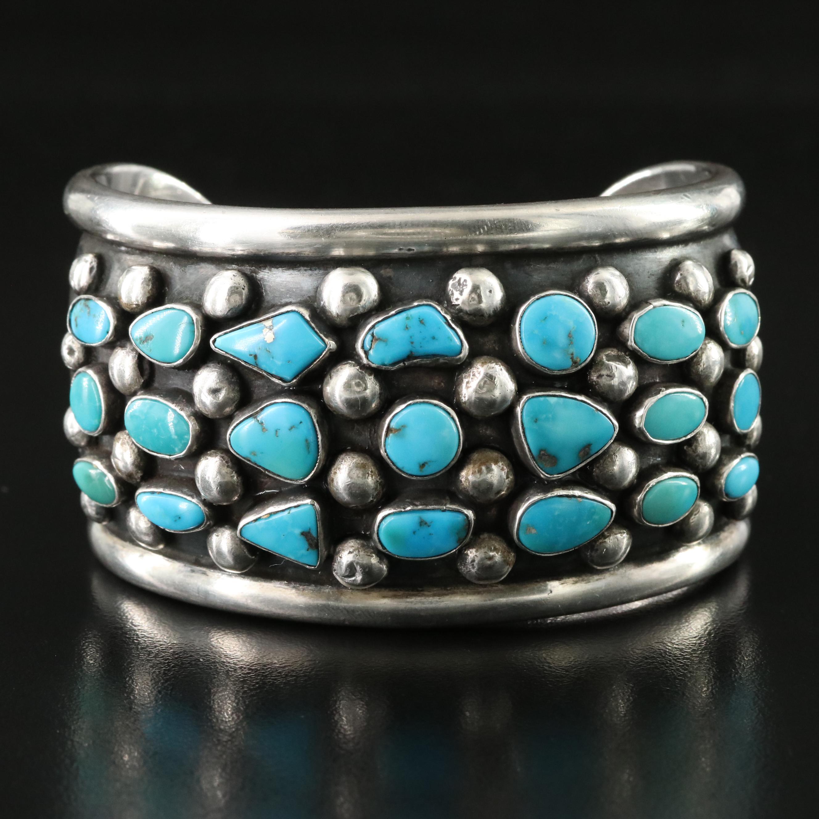 Southwestern Sterling Turquoise Cuff