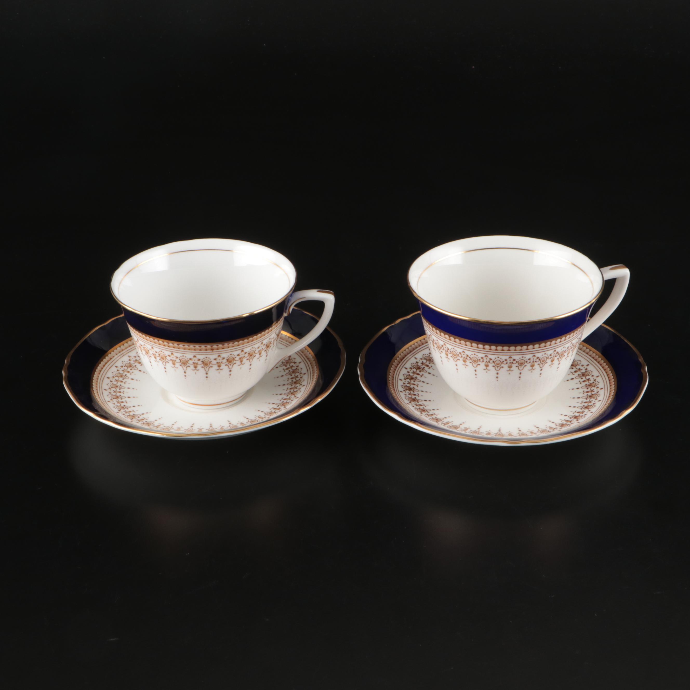 Royal Worcester "Regency" Ceramic Plates, Teacups and Saucers