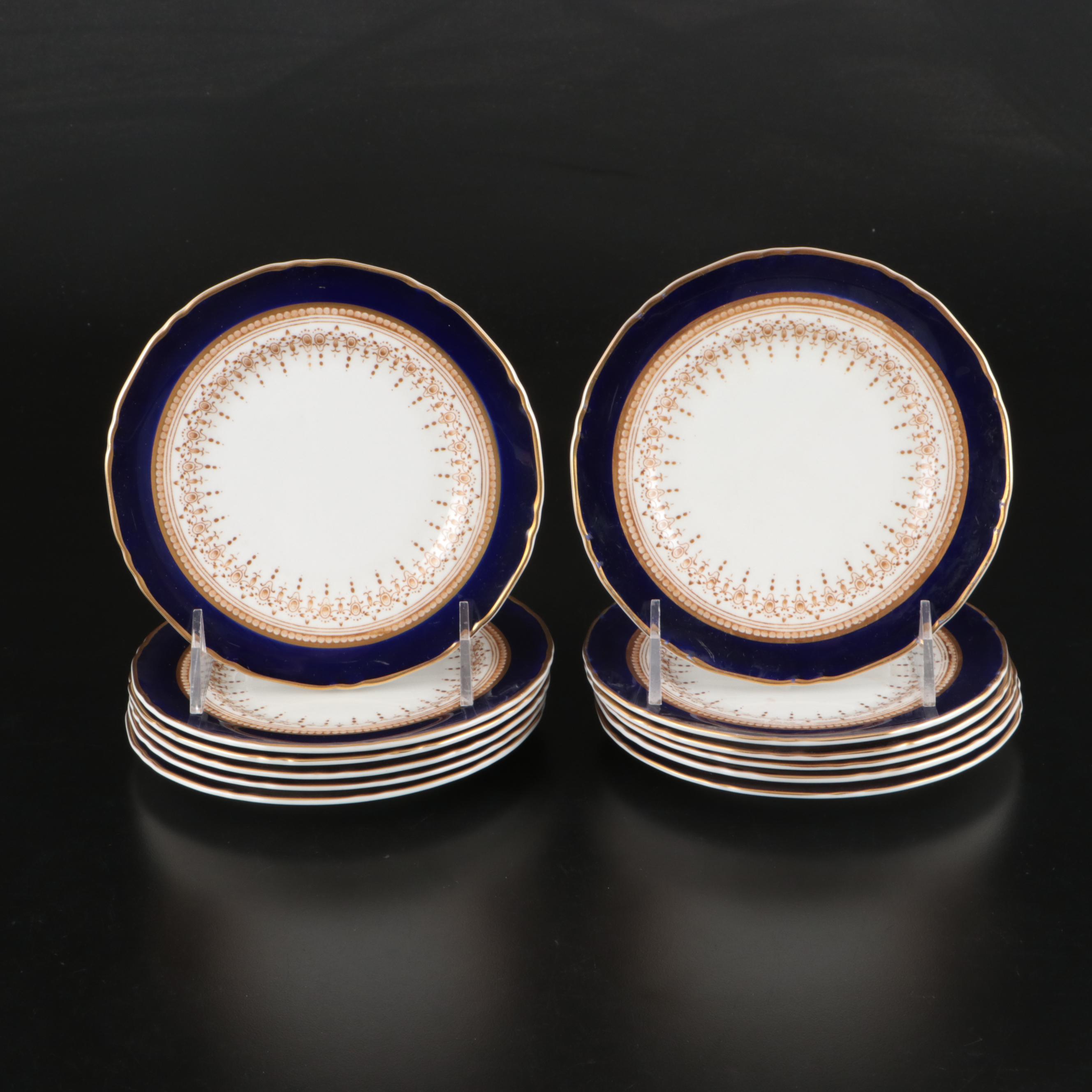 Royal Worcester "Regency" Ceramic Plates, Teacups and Saucers