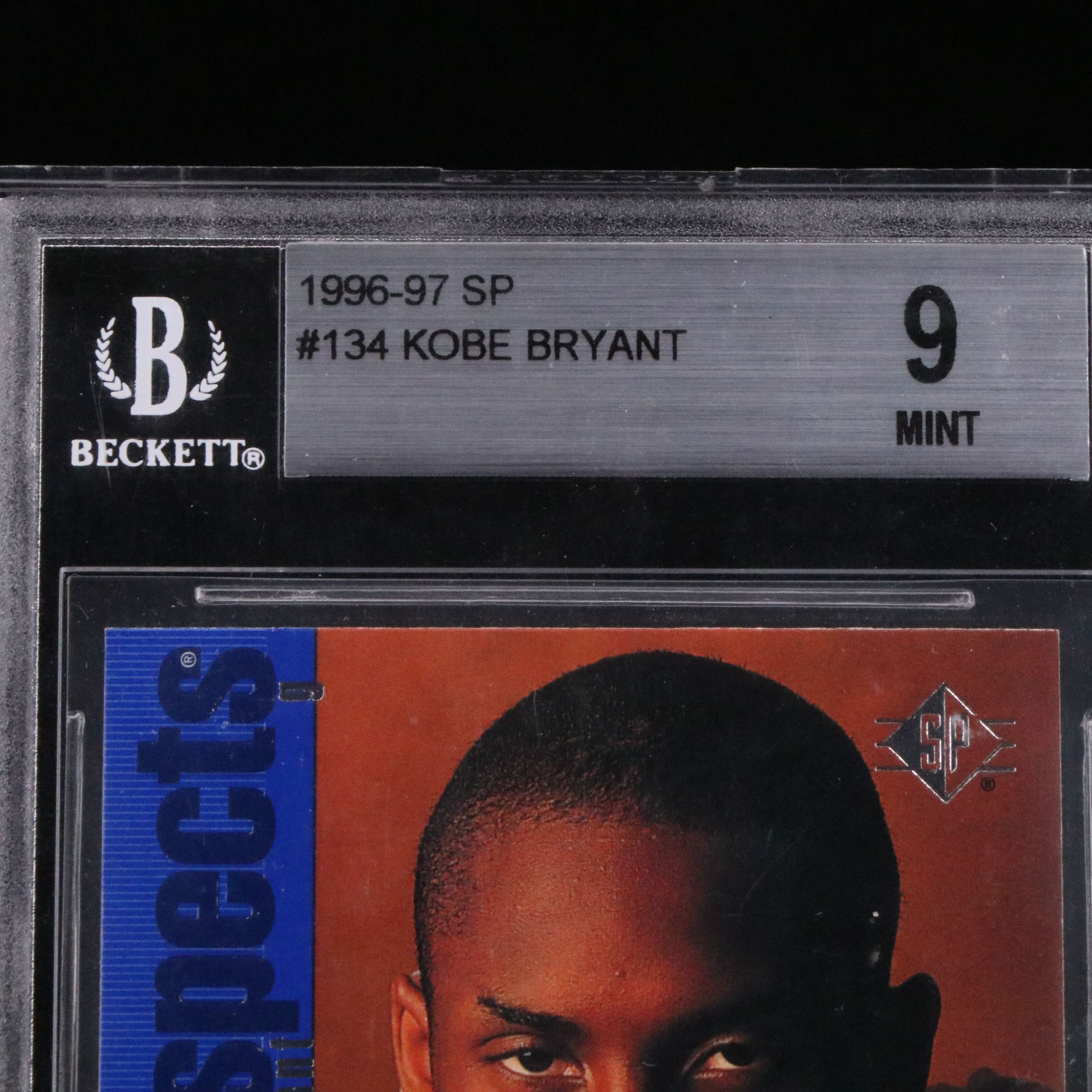 1996-97 SP Kobe Bryant Los Angeles Lakers Rookie Card Graded BGS 9