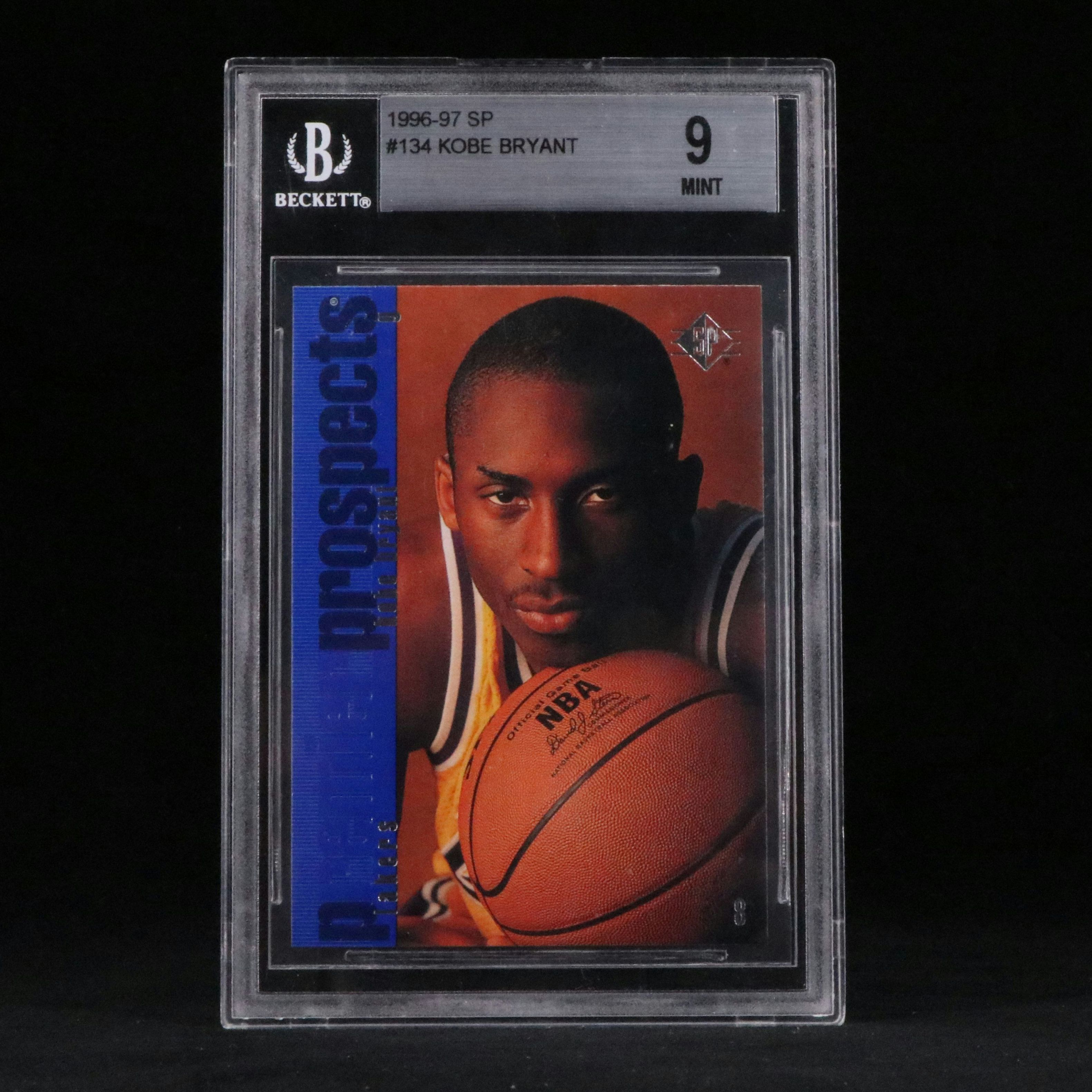 1996-97 SP Kobe Bryant Los Angeles Lakers Rookie Card Graded BGS 9