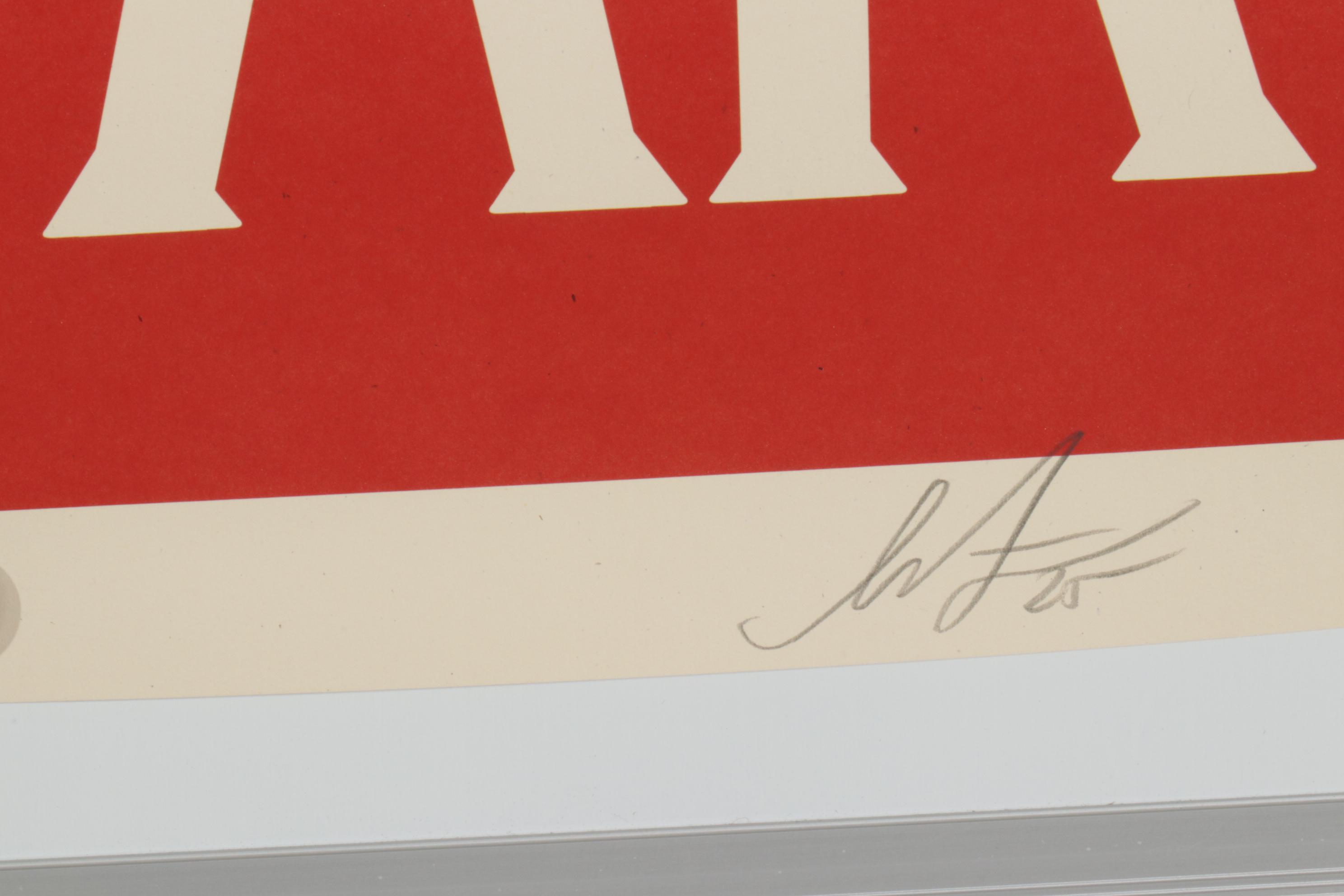 Shepard Fairey "Make Art, Not War" Offset Lithograph, 2025