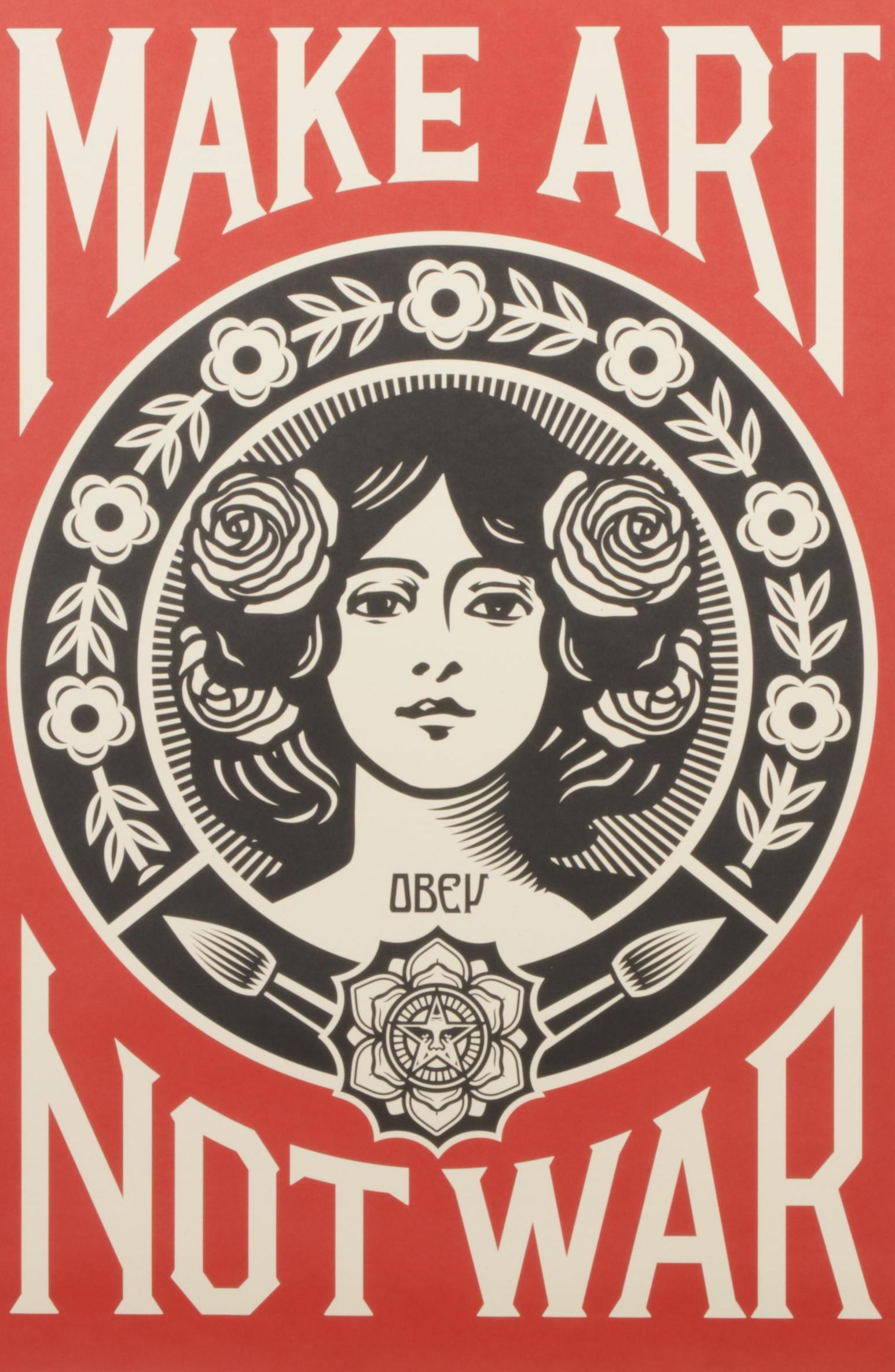 Shepard Fairey "Make Art, Not War" Offset Lithograph, 2025