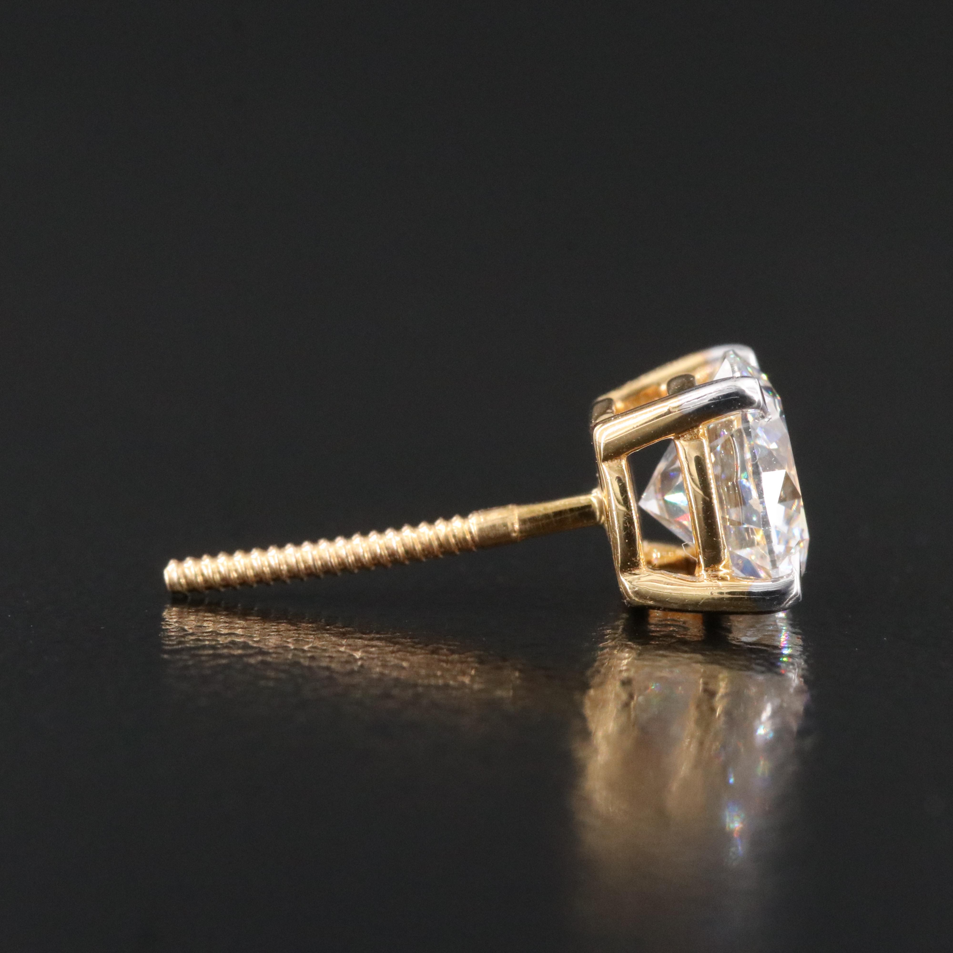 14K 2.11 CTW Lab Grown Diamond Stud Earrings with IGI Reports