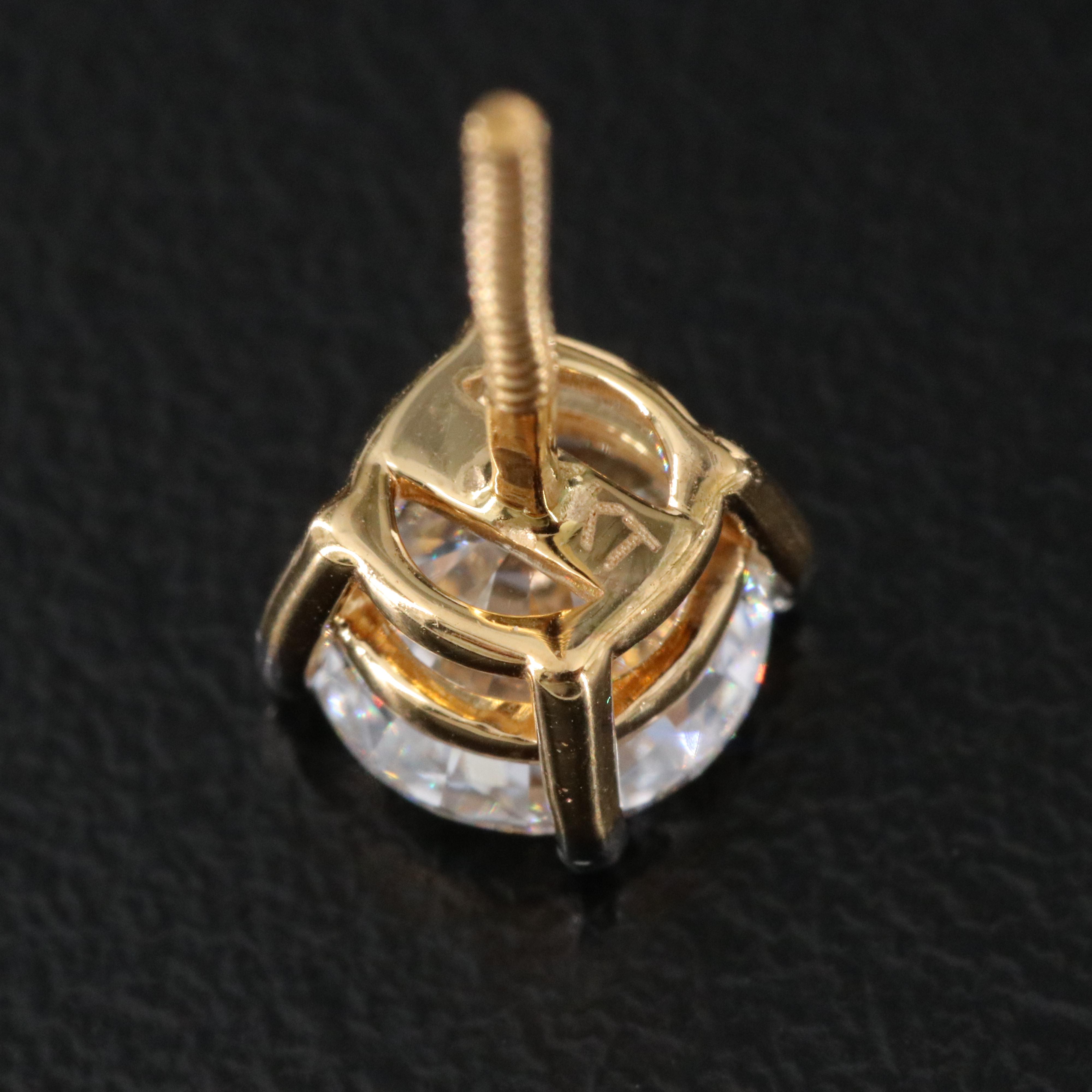 14K 2.11 CTW Lab Grown Diamond Stud Earrings with IGI Reports