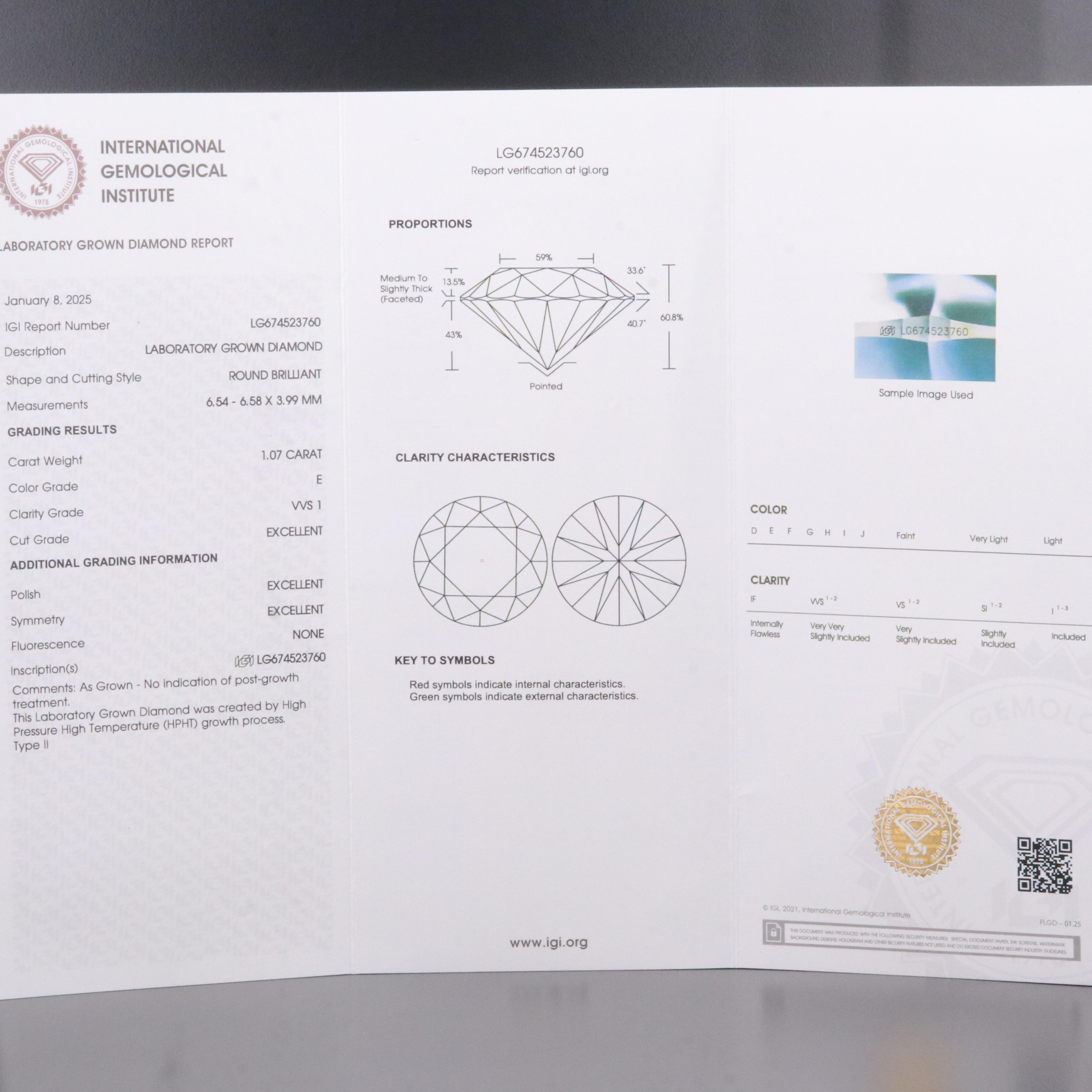 14K 2.11 CTW Lab Grown Diamond Stud Earrings with IGI Reports