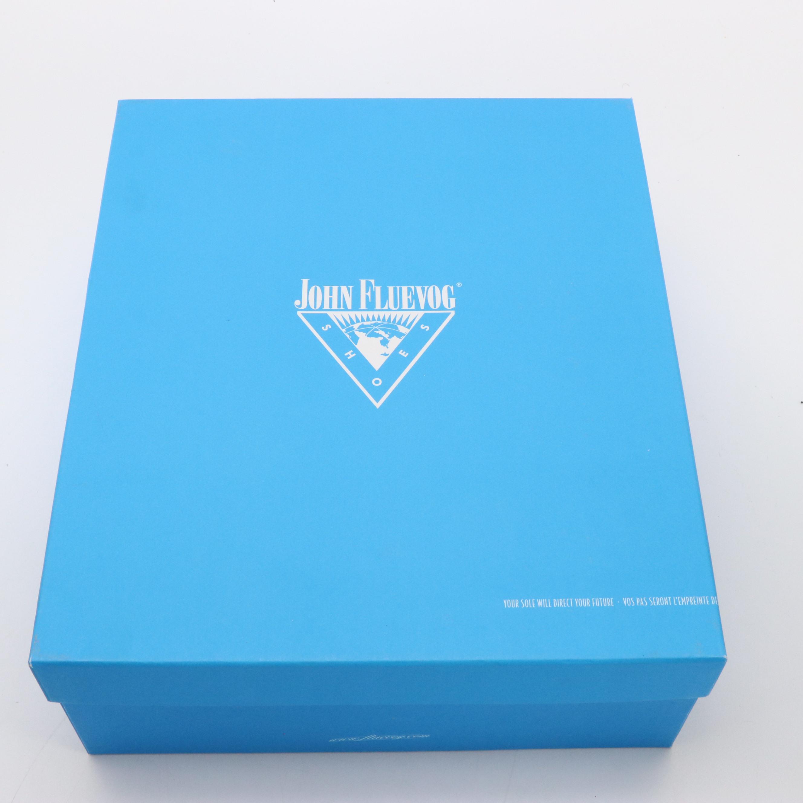 John Fluevog 'Munster Max Petunia' Mid-Calf Platform Leather Boots in Box