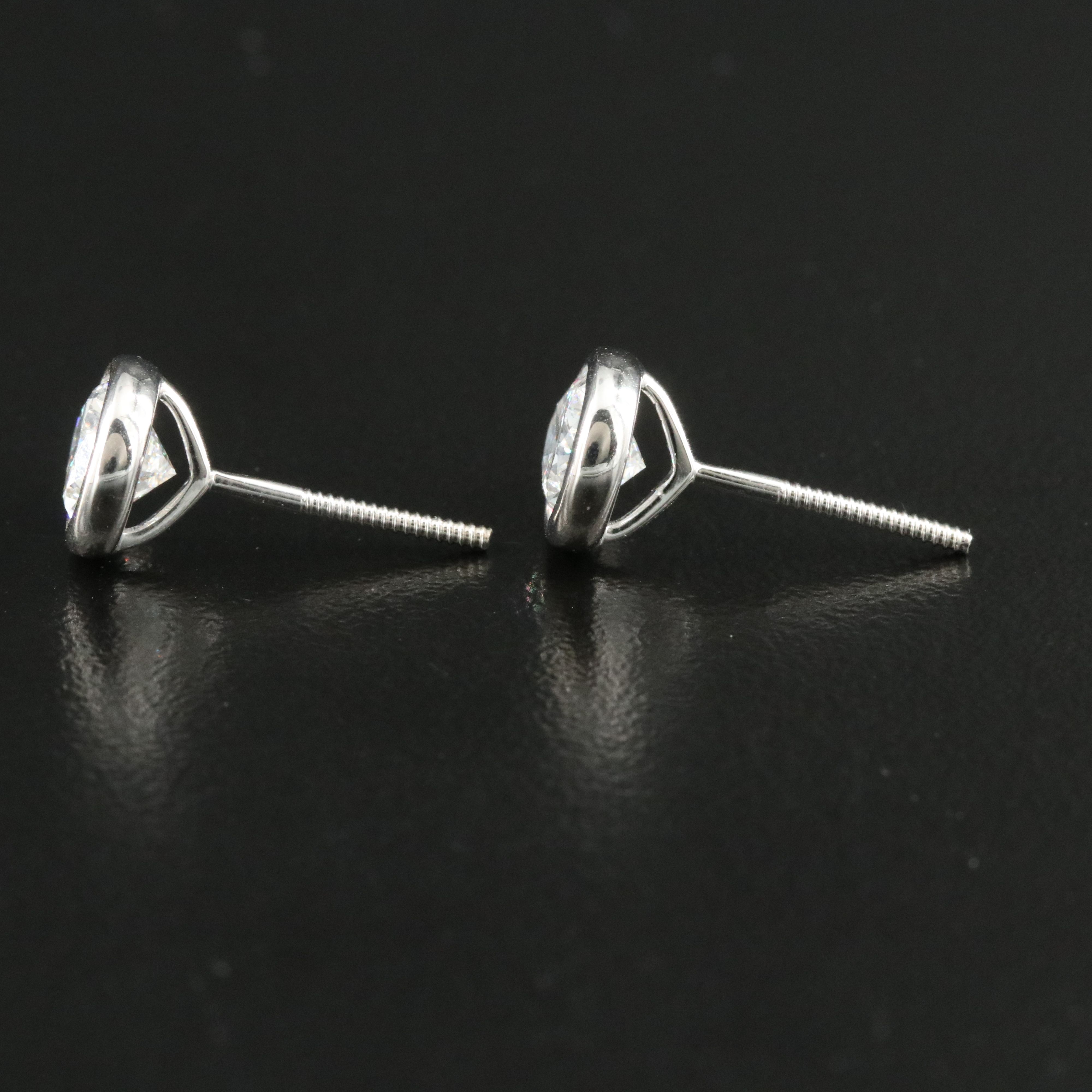 14K 2.68 CTW Lab Grown Diamond Stud Earrings with IGI Reports