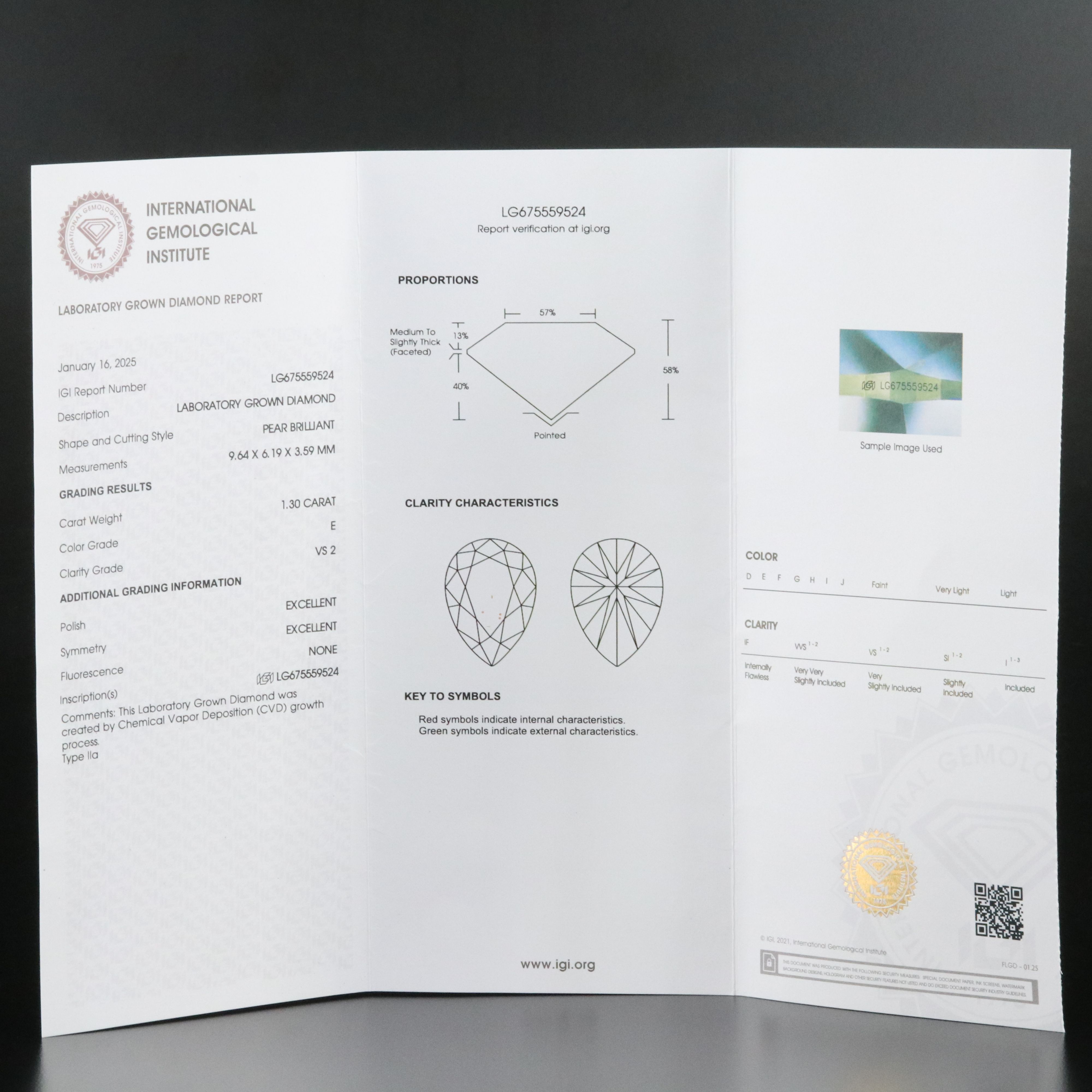 14K 2.68 CTW Lab Grown Diamond Stud Earrings with IGI Reports