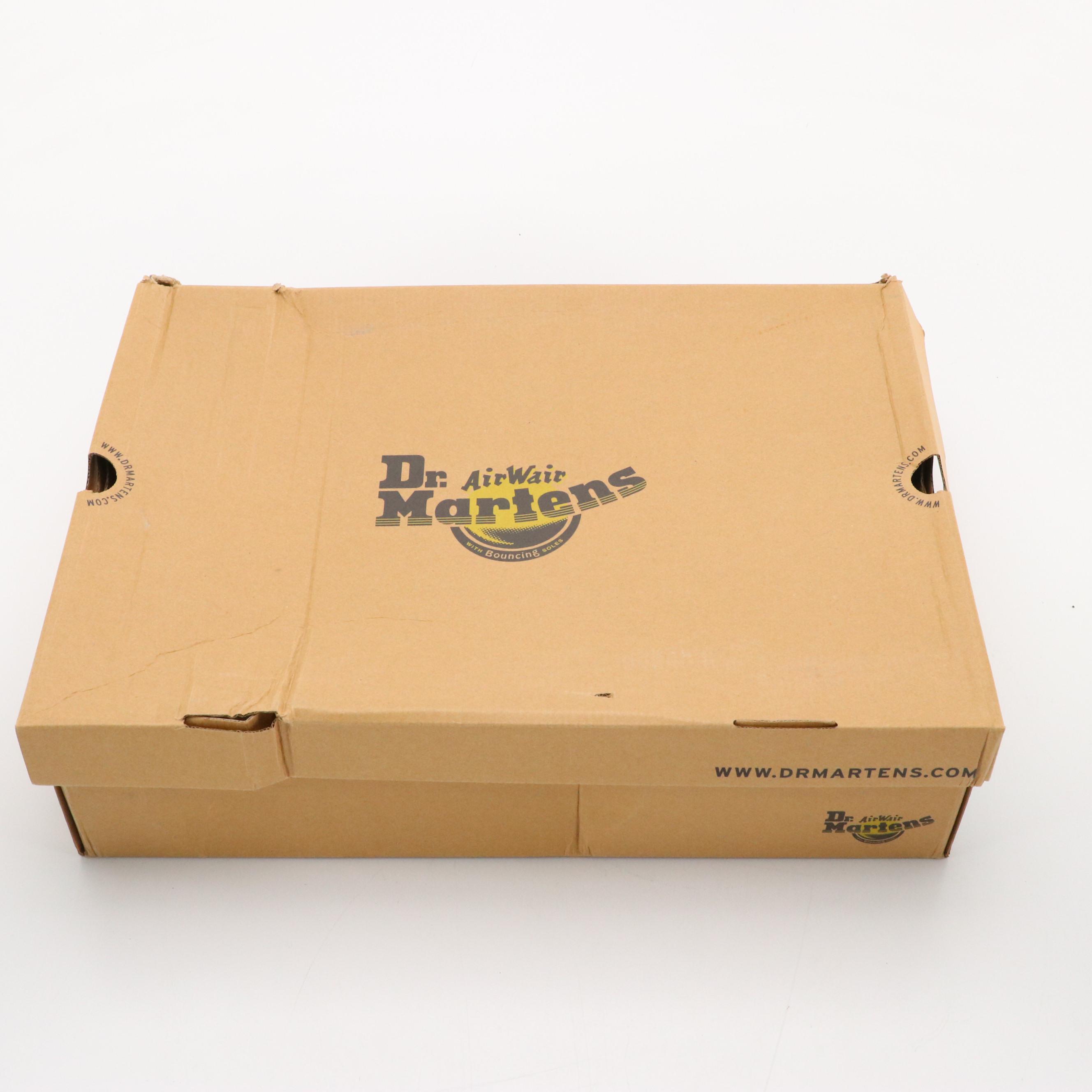 Dr. Martens Virginia 1B60 Lace-Up Knee-High Boots in Black Leather with Box