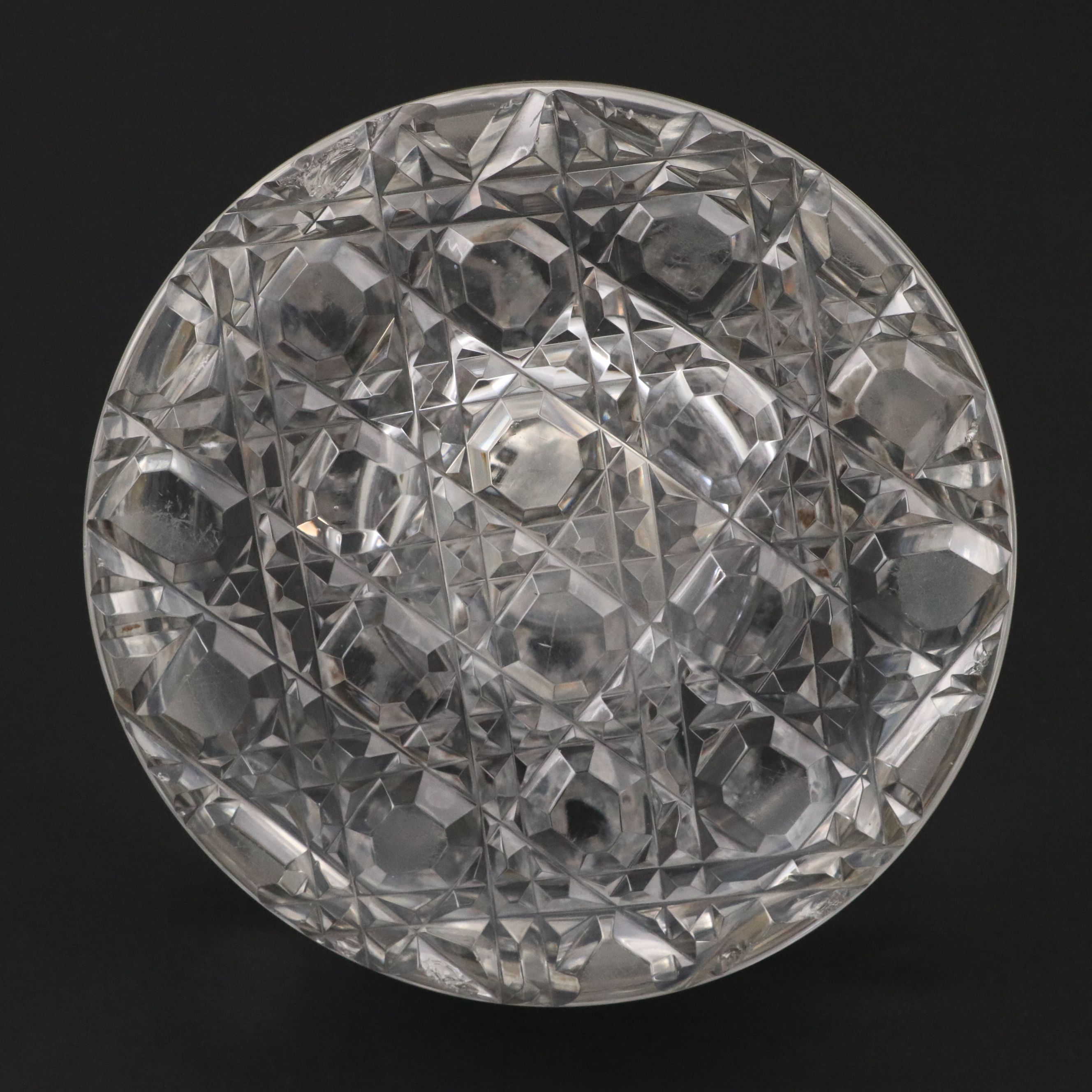 Samuel Jacob Monogrammed Glass and Sterling Silver Inkwell, 1899