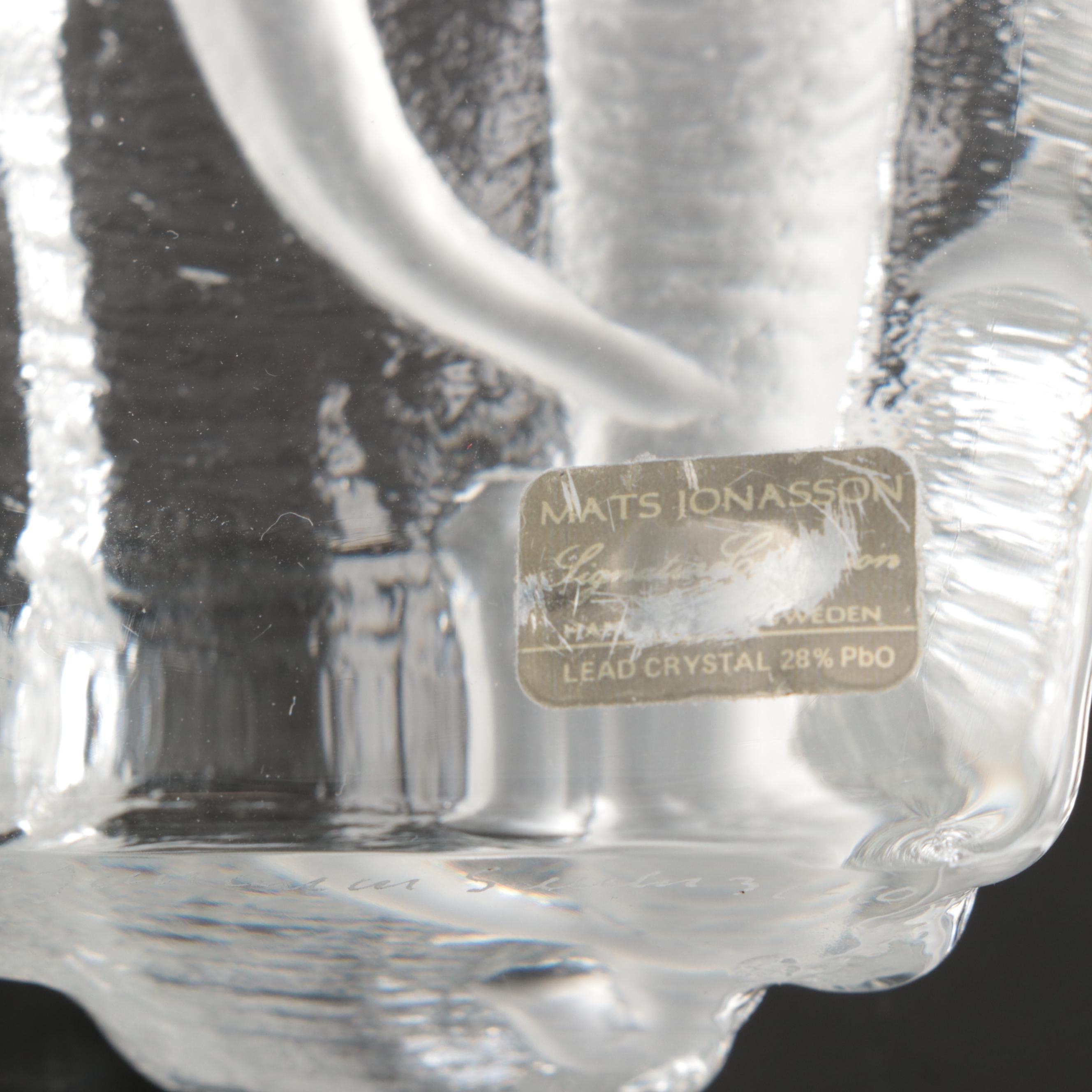 Mats Jonasson Crystal "Elephant" Figure