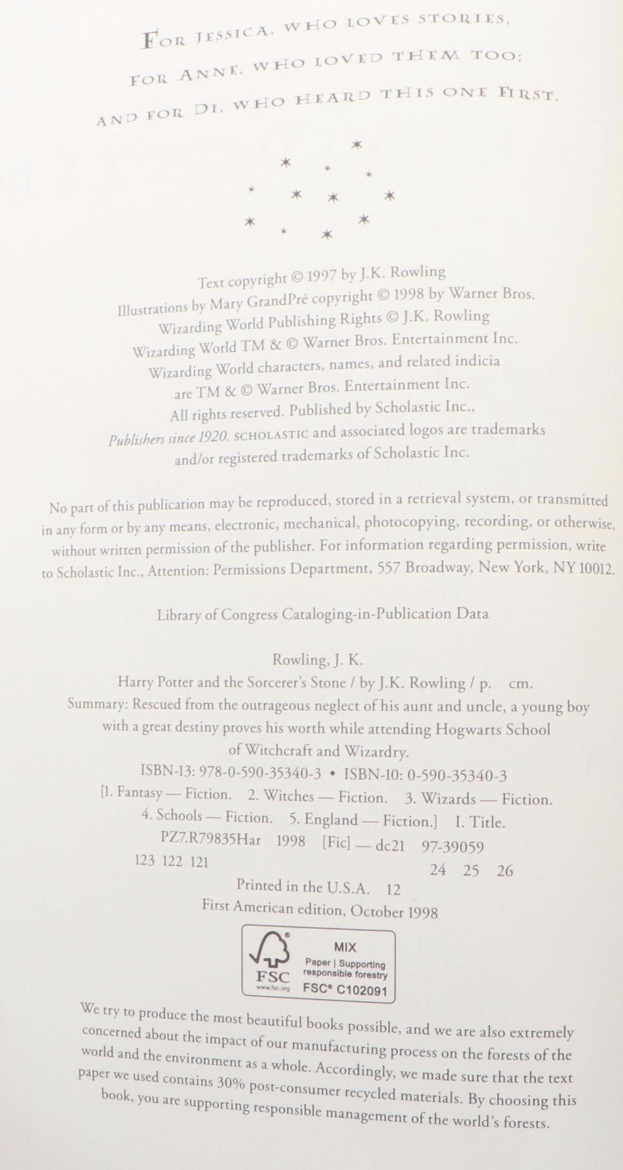 First American Edition "Harry Potter" Complete Series by J. K. Rowling