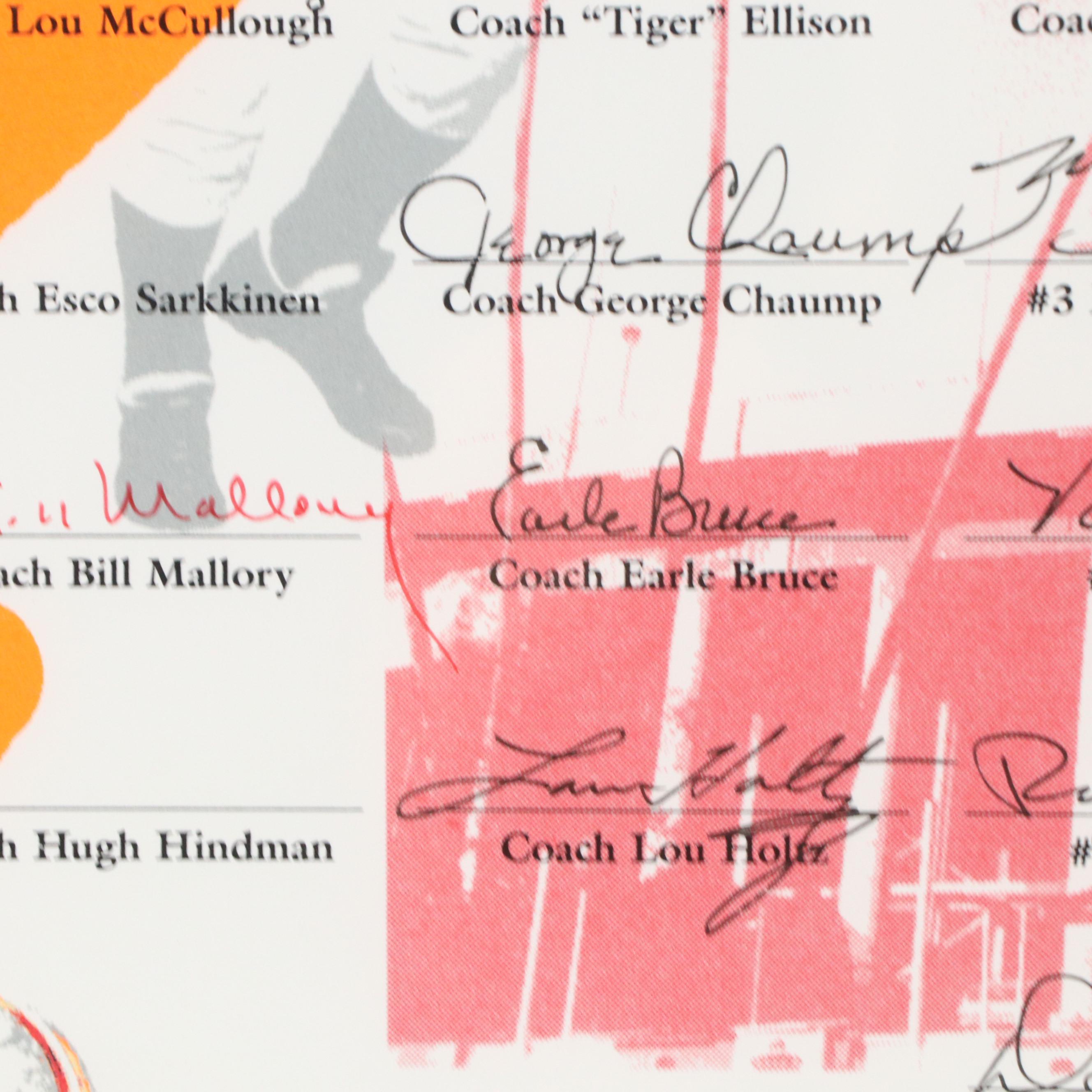 1968 Ohio State Buckeyes Football Team Signed Print with Jack Tatum and More