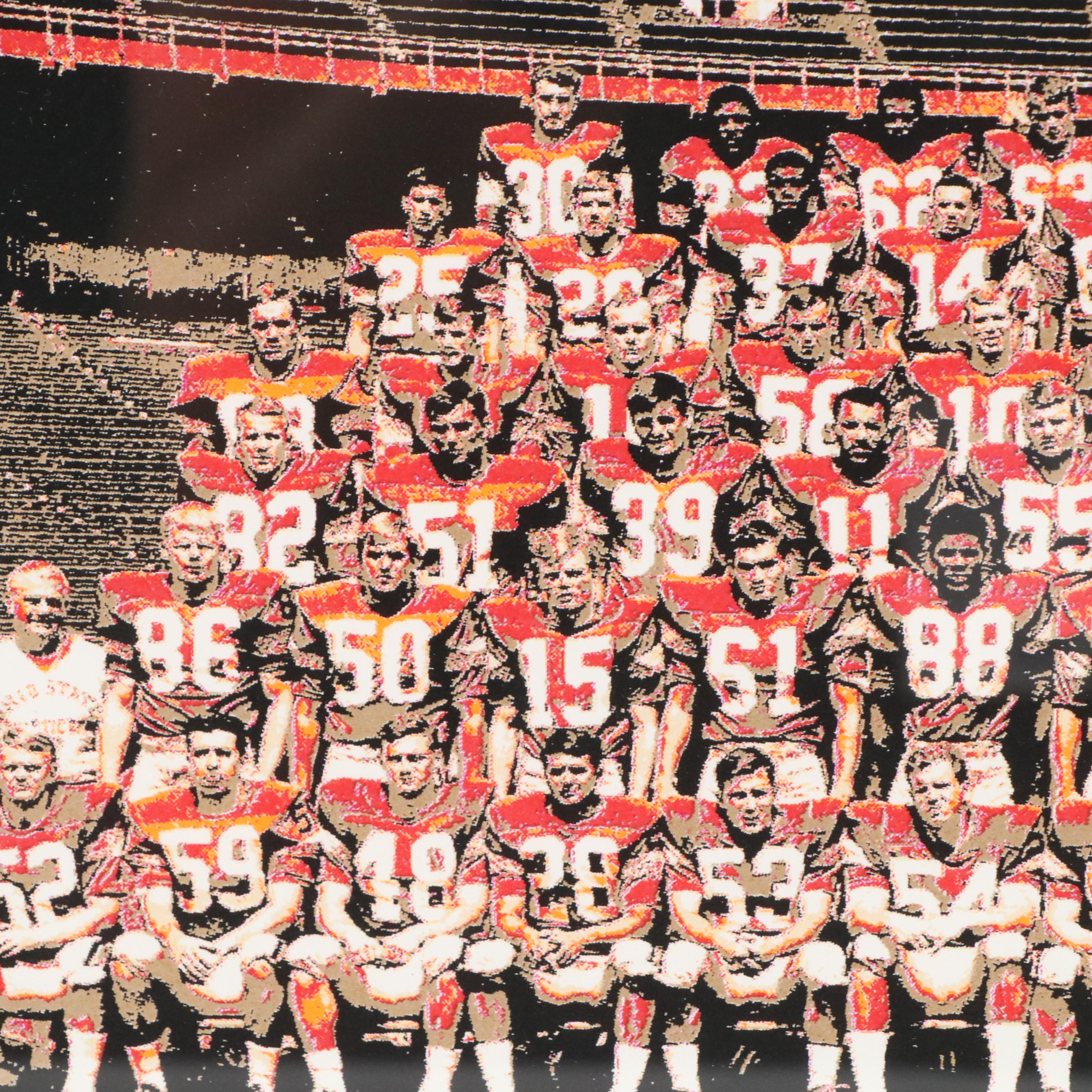 1968 Ohio State Buckeyes Football Team Signed Print with Jack Tatum and More