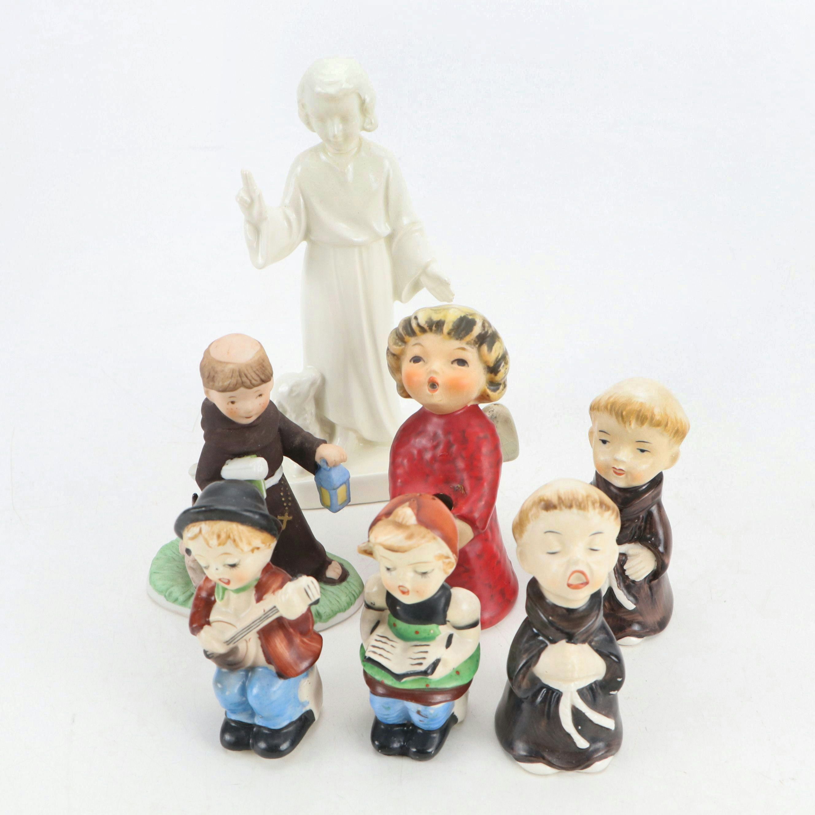 Pair of Sanmyro Porcelain Shakers with Napcoware and More Porcelain Figurines