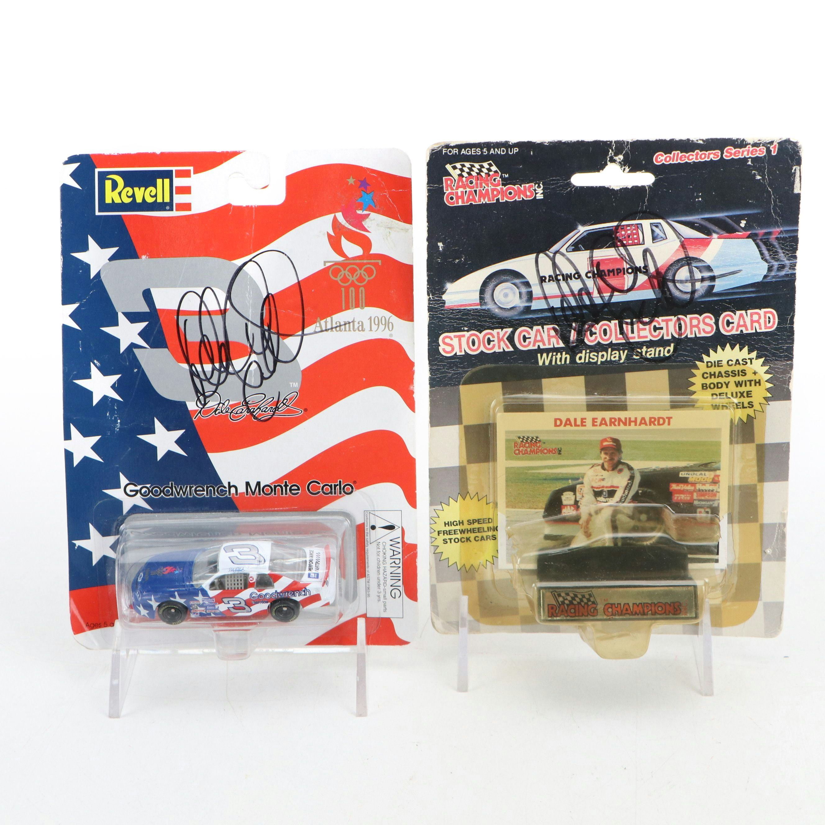 Dale Earnhardt Sr. Signed Racing Champions & Revell Diecast Car Packaging, JSA