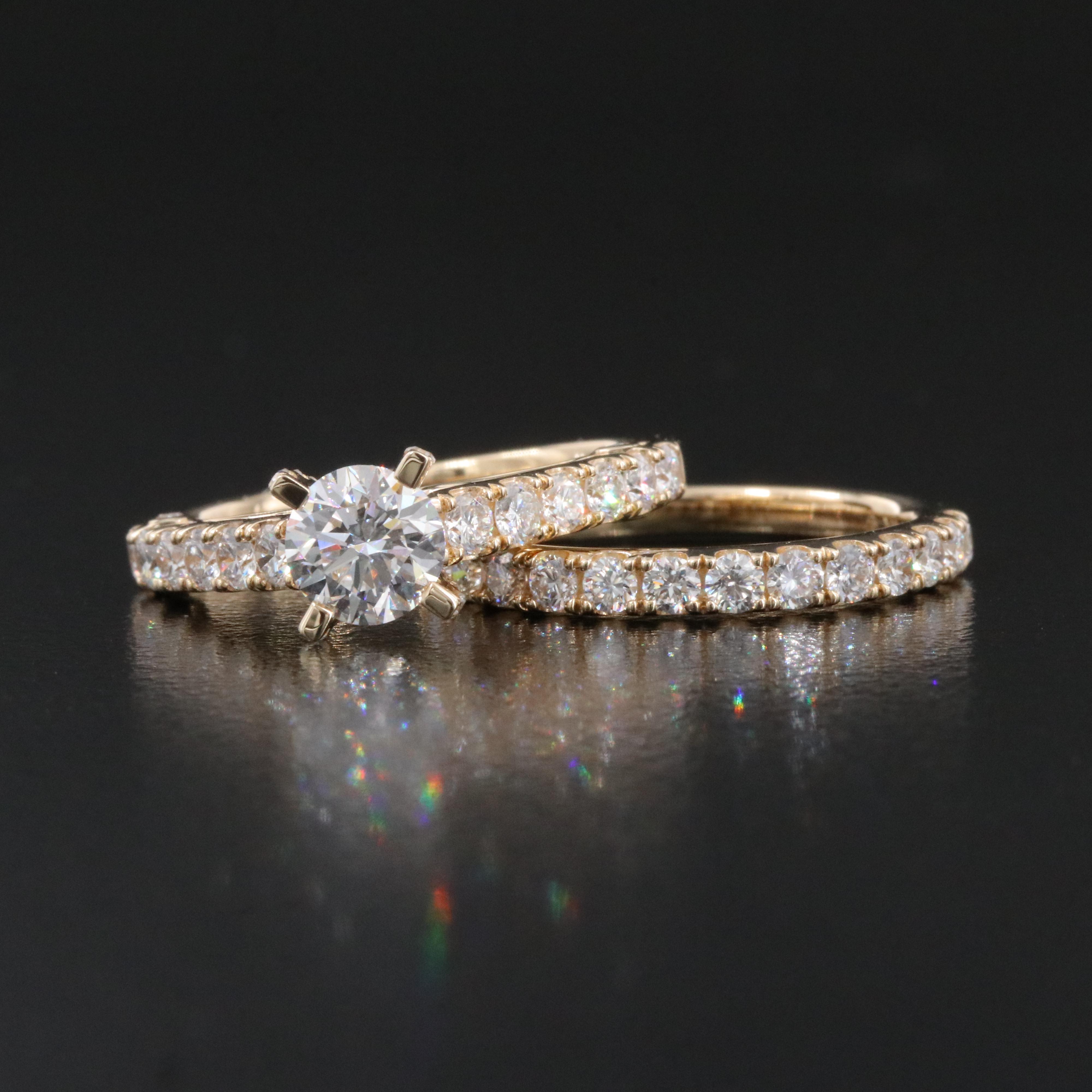 14K 1.95 CTW Lab Grown Diamond Ring Set