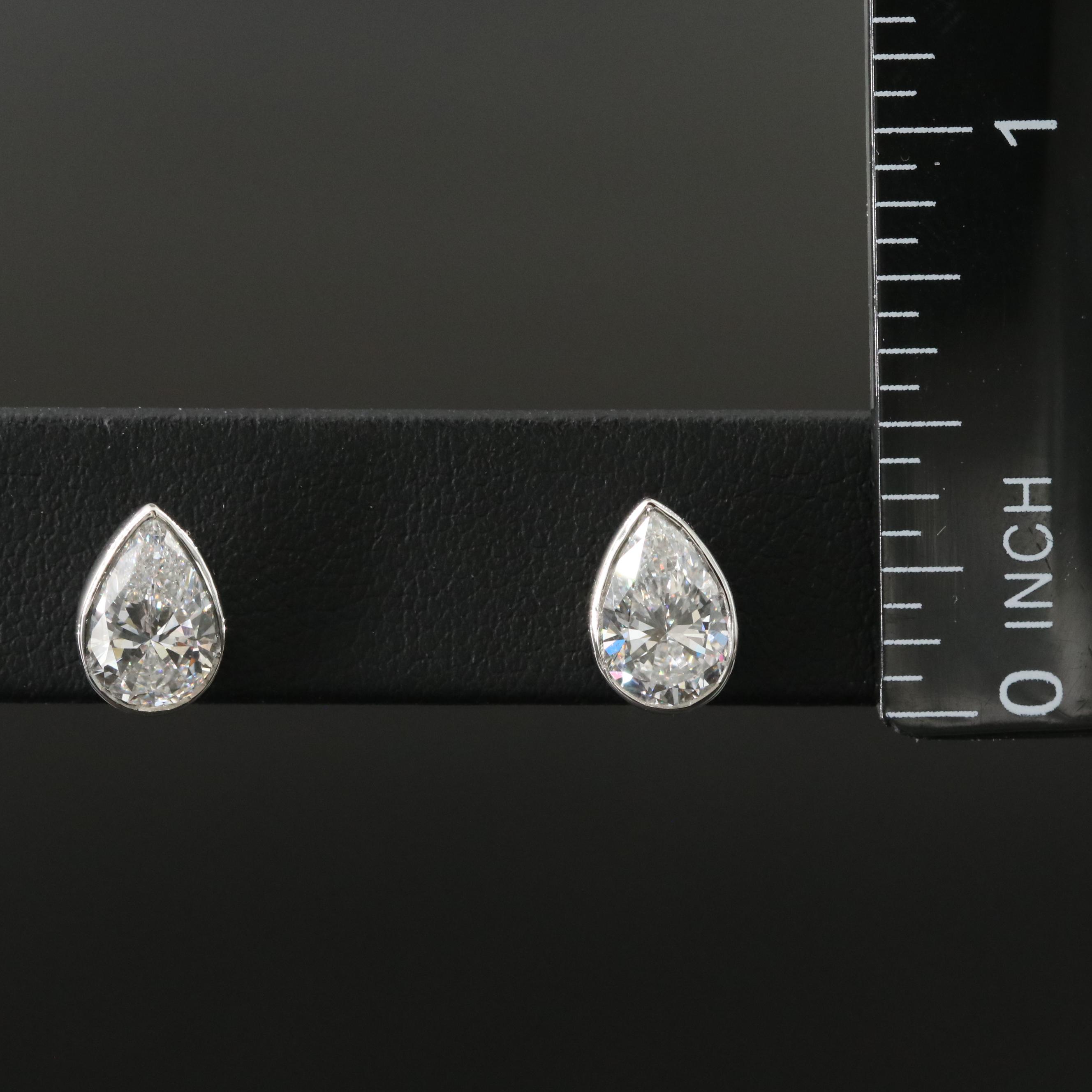 Platinum 2.08 CTW Lab Grown Diamond Stud Earrings with IGI Reports
