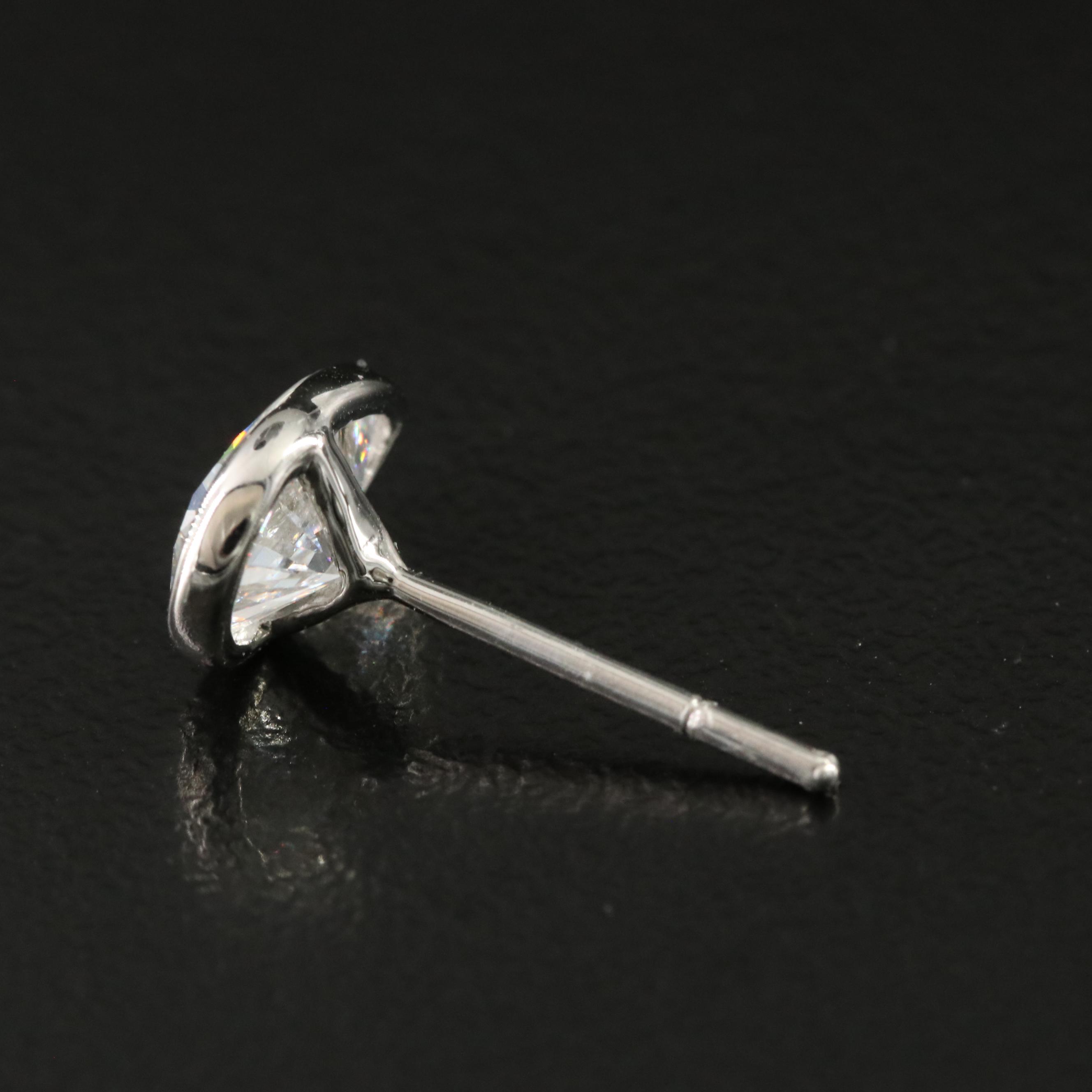 Platinum 2.08 CTW Lab Grown Diamond Stud Earrings with IGI Reports