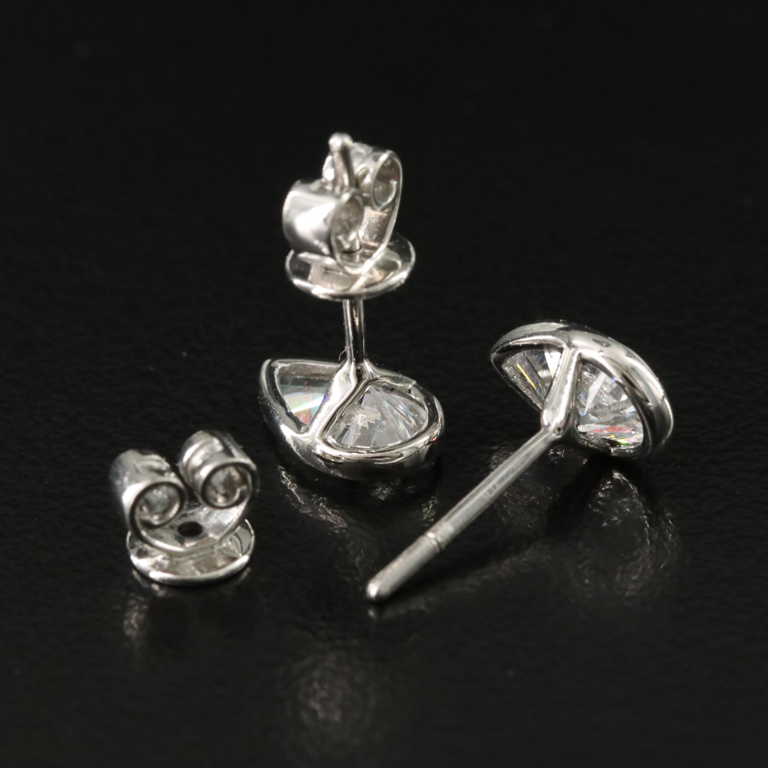 Platinum 2.08 CTW Lab Grown Diamond Stud Earrings with IGI Reports