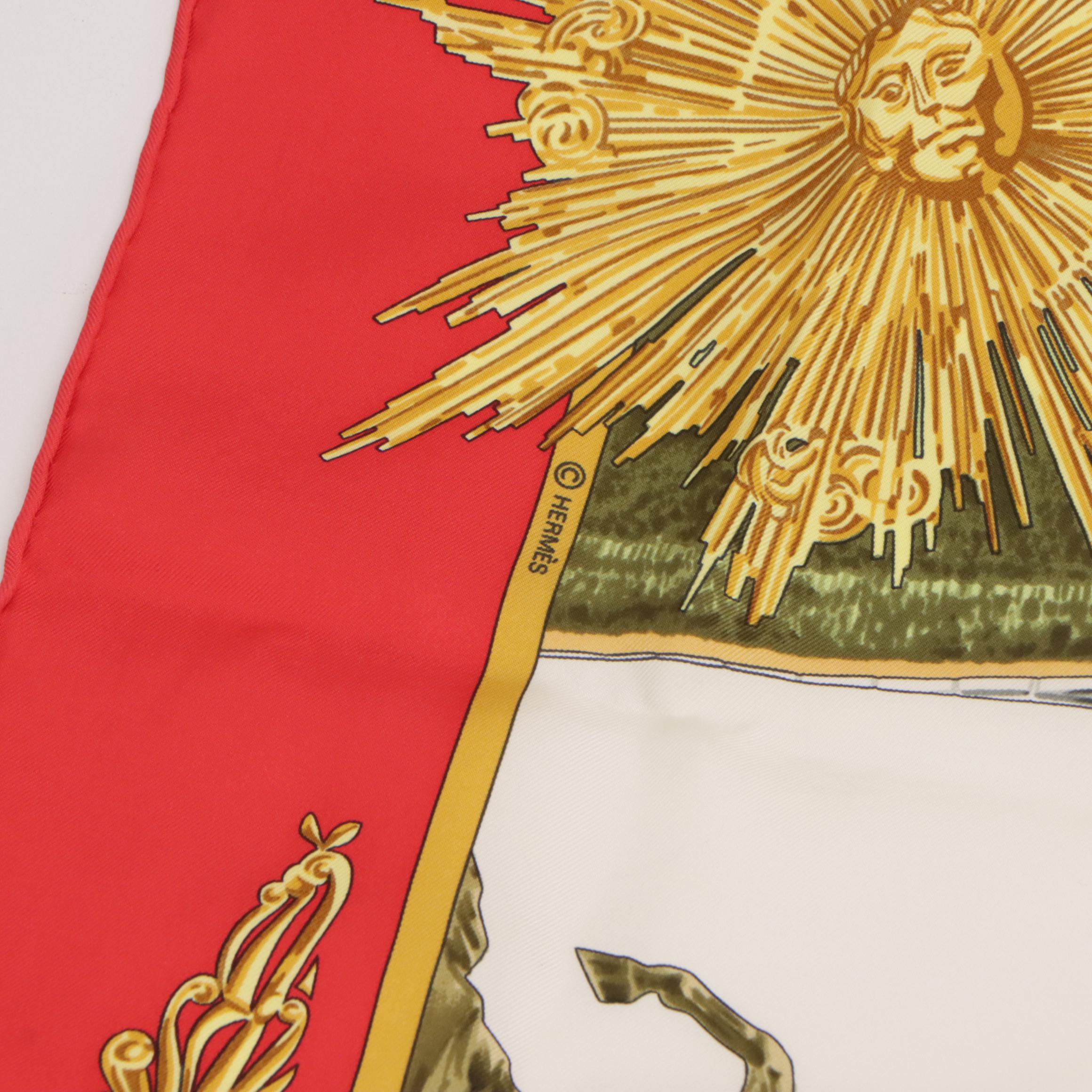 Hermès "Sanssoucy" Silk Twill Scarf 90