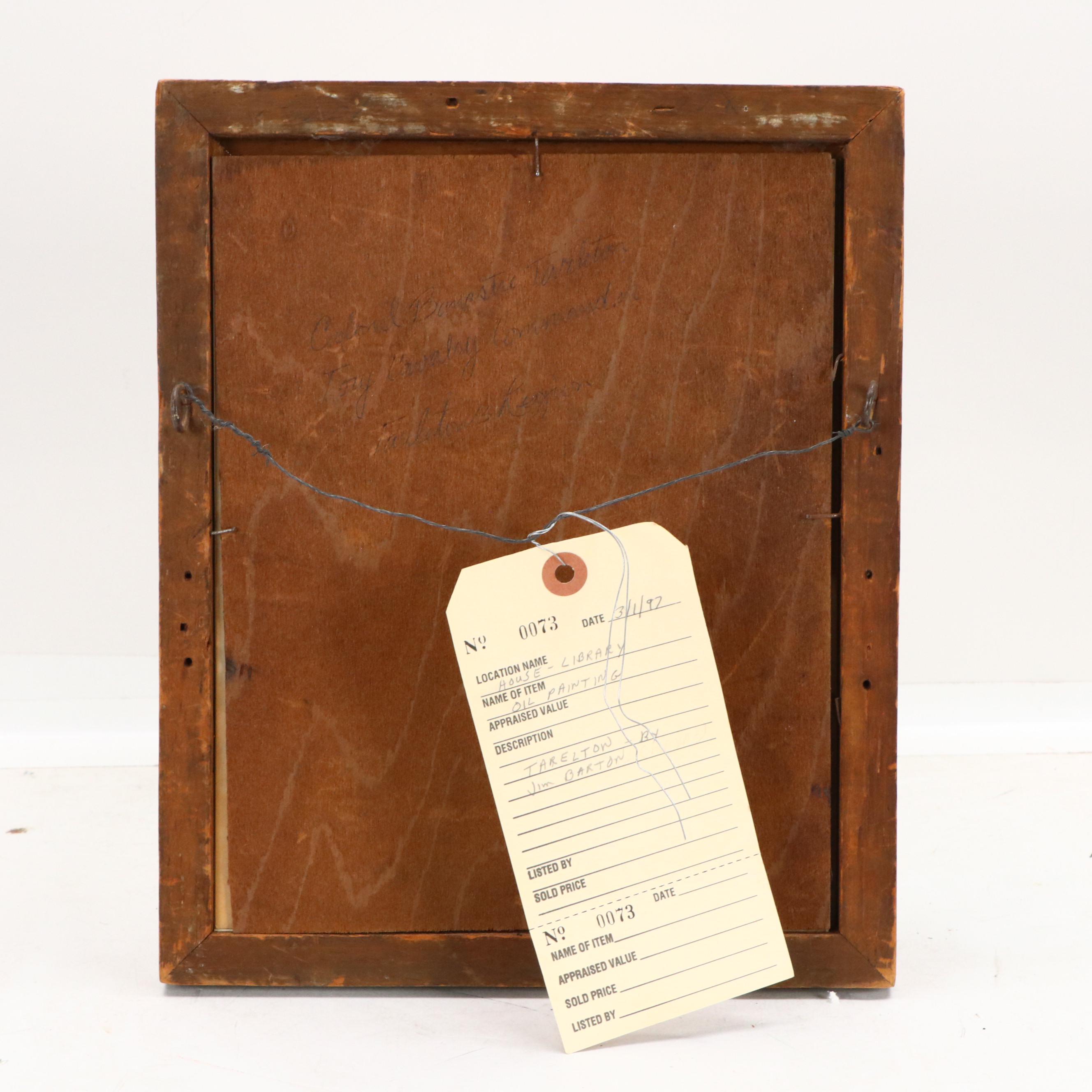 Attributed to James B. Longacre Watercolor Painting "Colonel Banastre Tarleton"