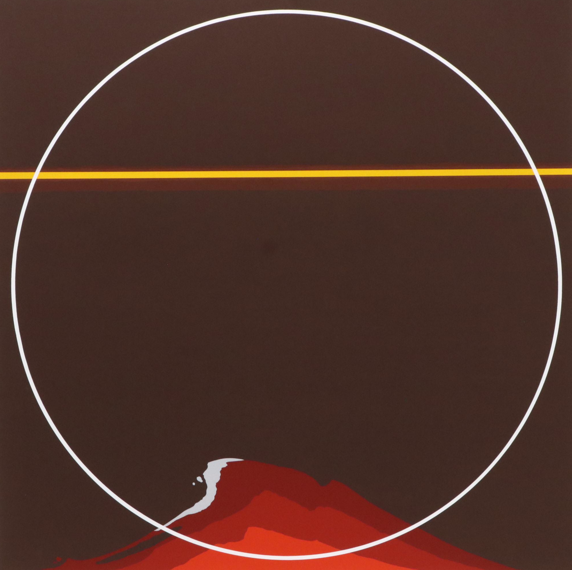 Thomas W. Benton Abstract Serigraph "Red Mountain," 1981