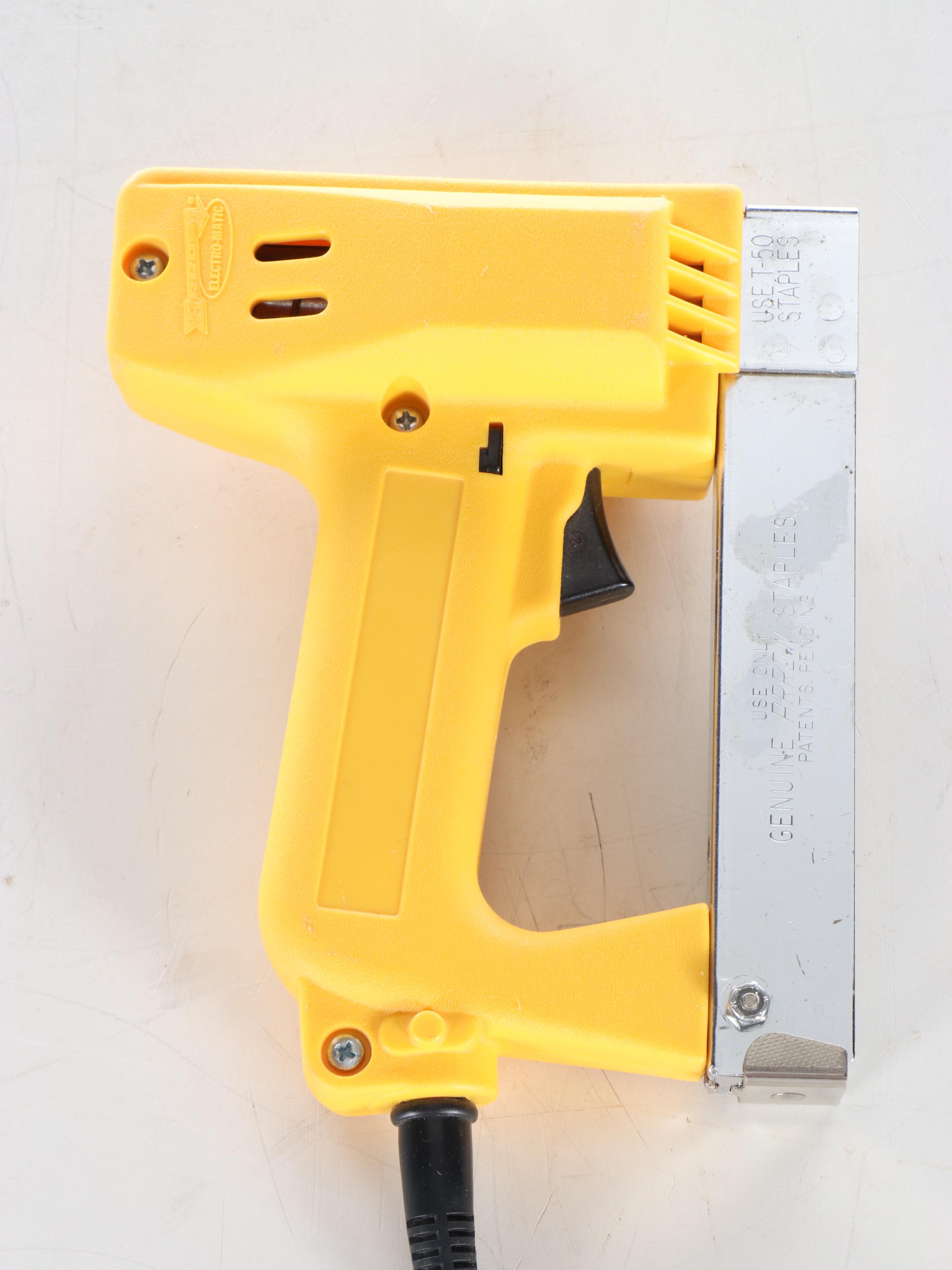 Milwaukee Close Quarter Drill with Arrow Electric Staple Gun, and More
