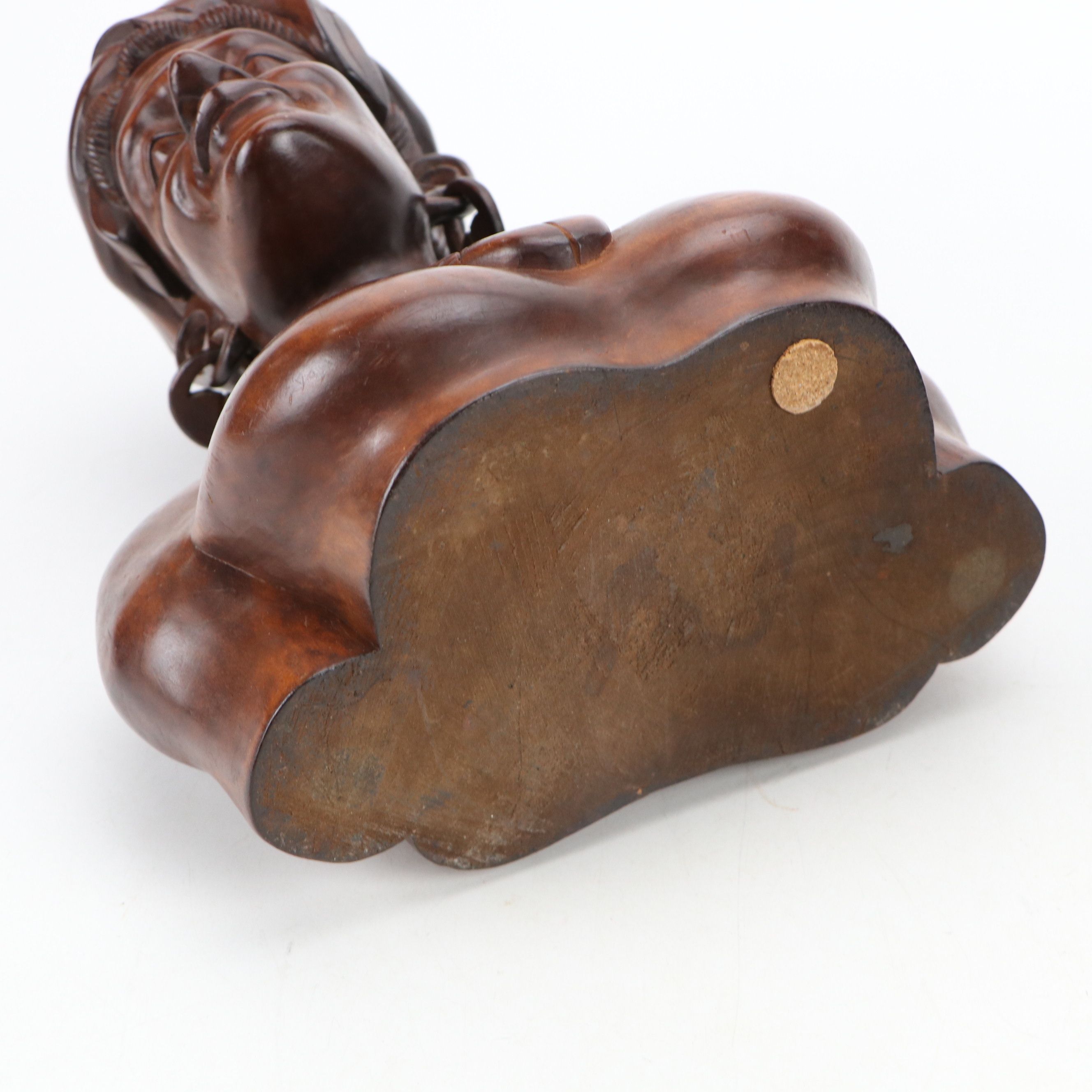 Philippine Carved Wood Busts of Indigenous Igorot Peoples Man and Woman