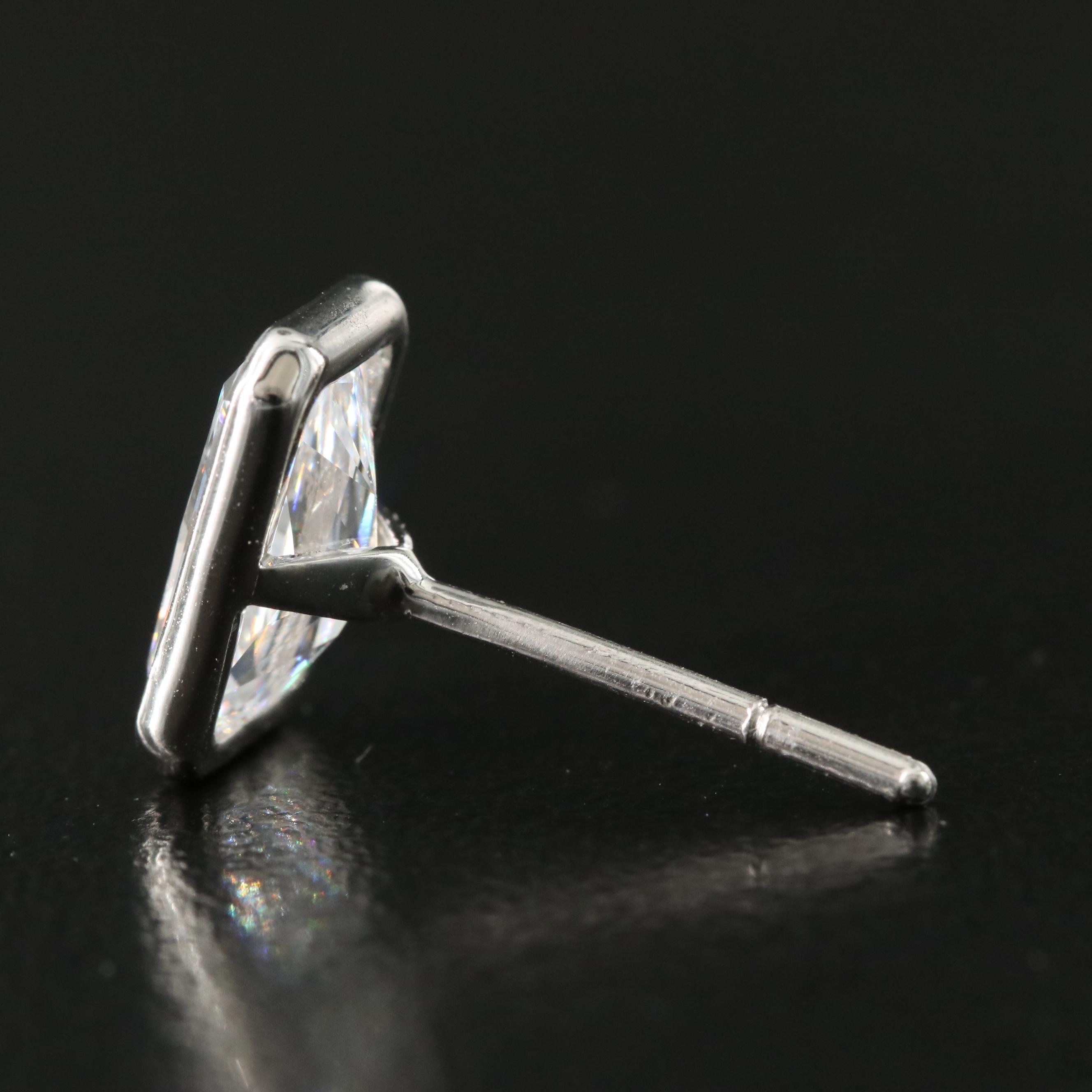 Platinum 3.31 CTW Lab Grown Diamond Stud Earrings with IGI Reports