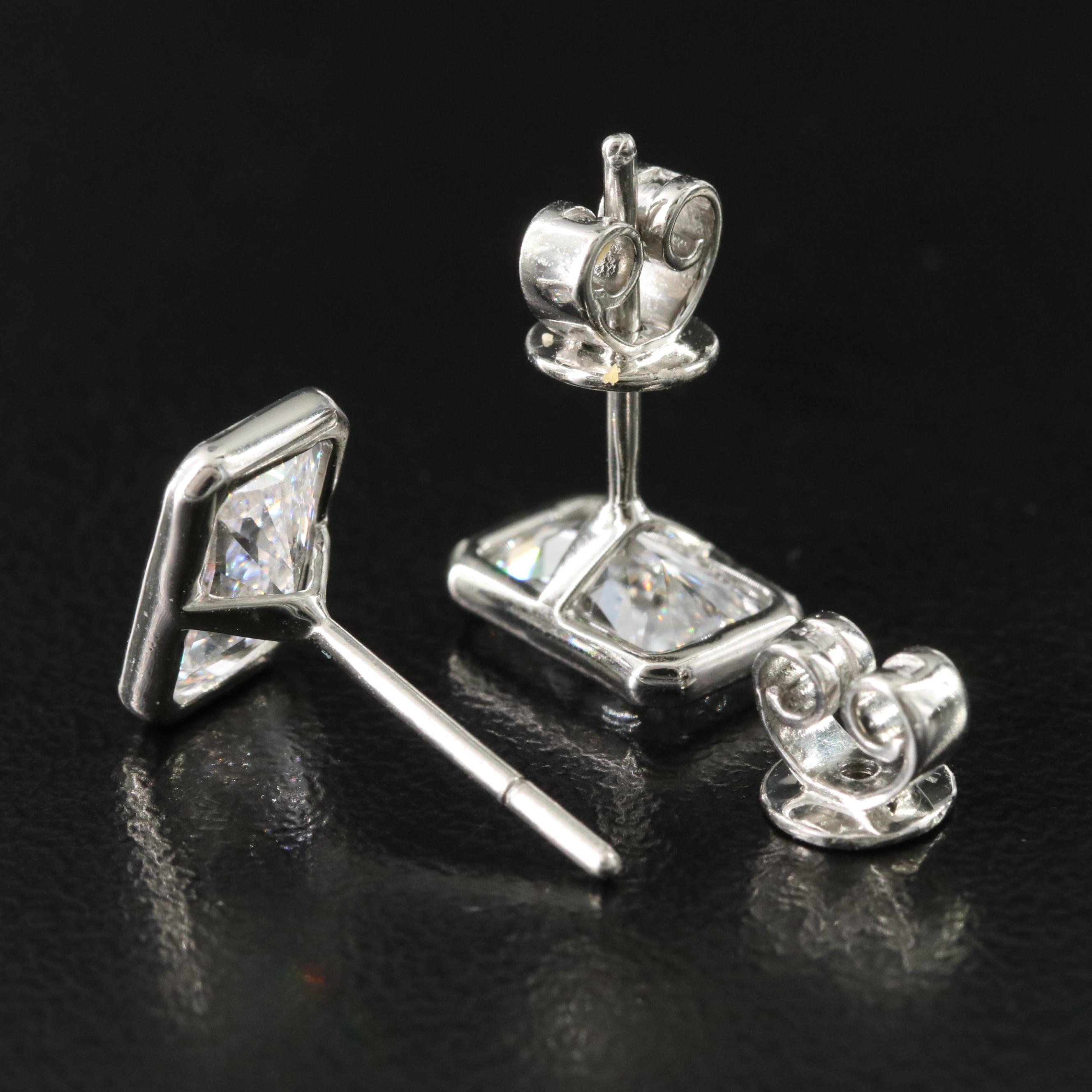 Platinum 3.31 CTW Lab Grown Diamond Stud Earrings with IGI Reports
