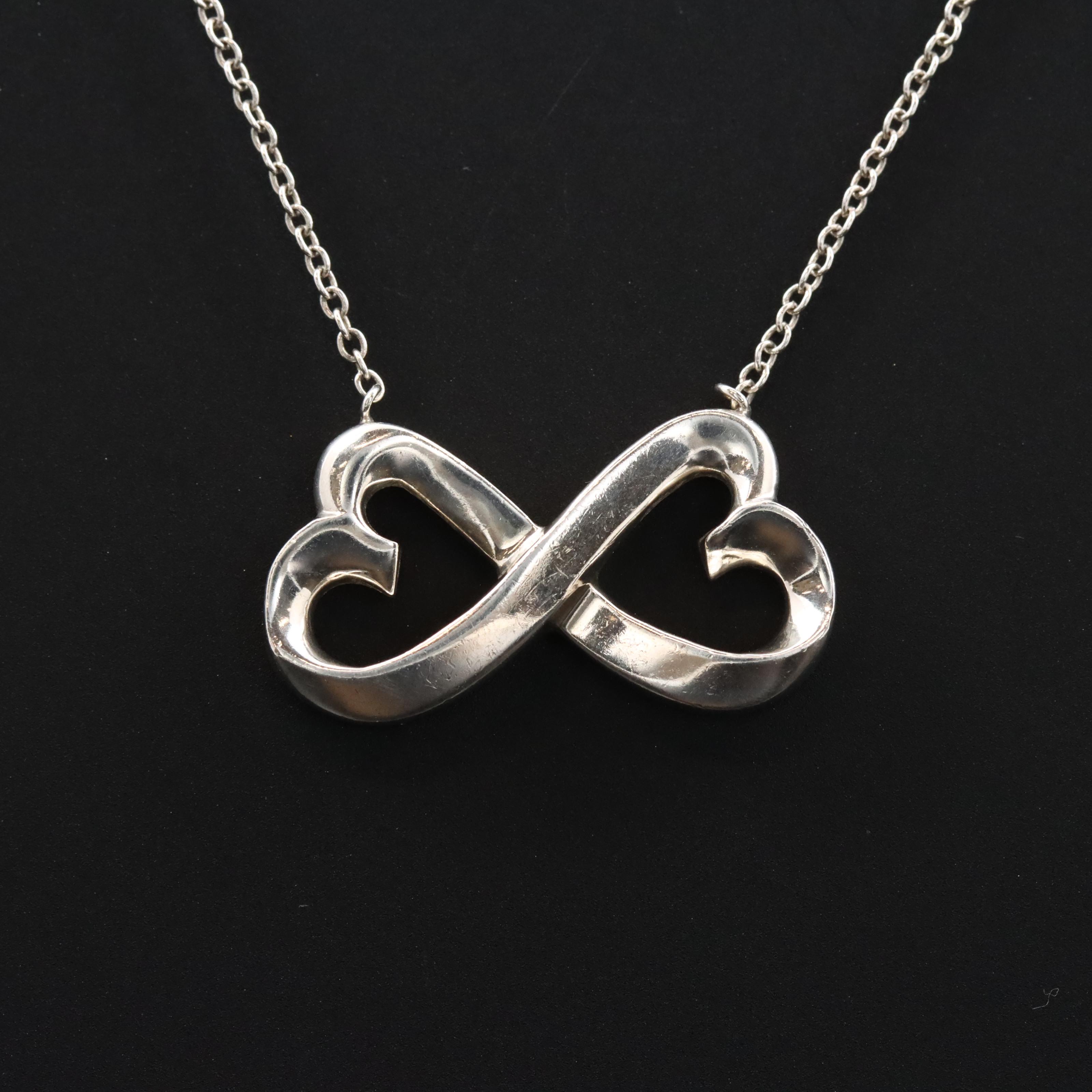 Paloma Picasso for Tiffany & Co. Loving Heart Sterling Infinity Necklace