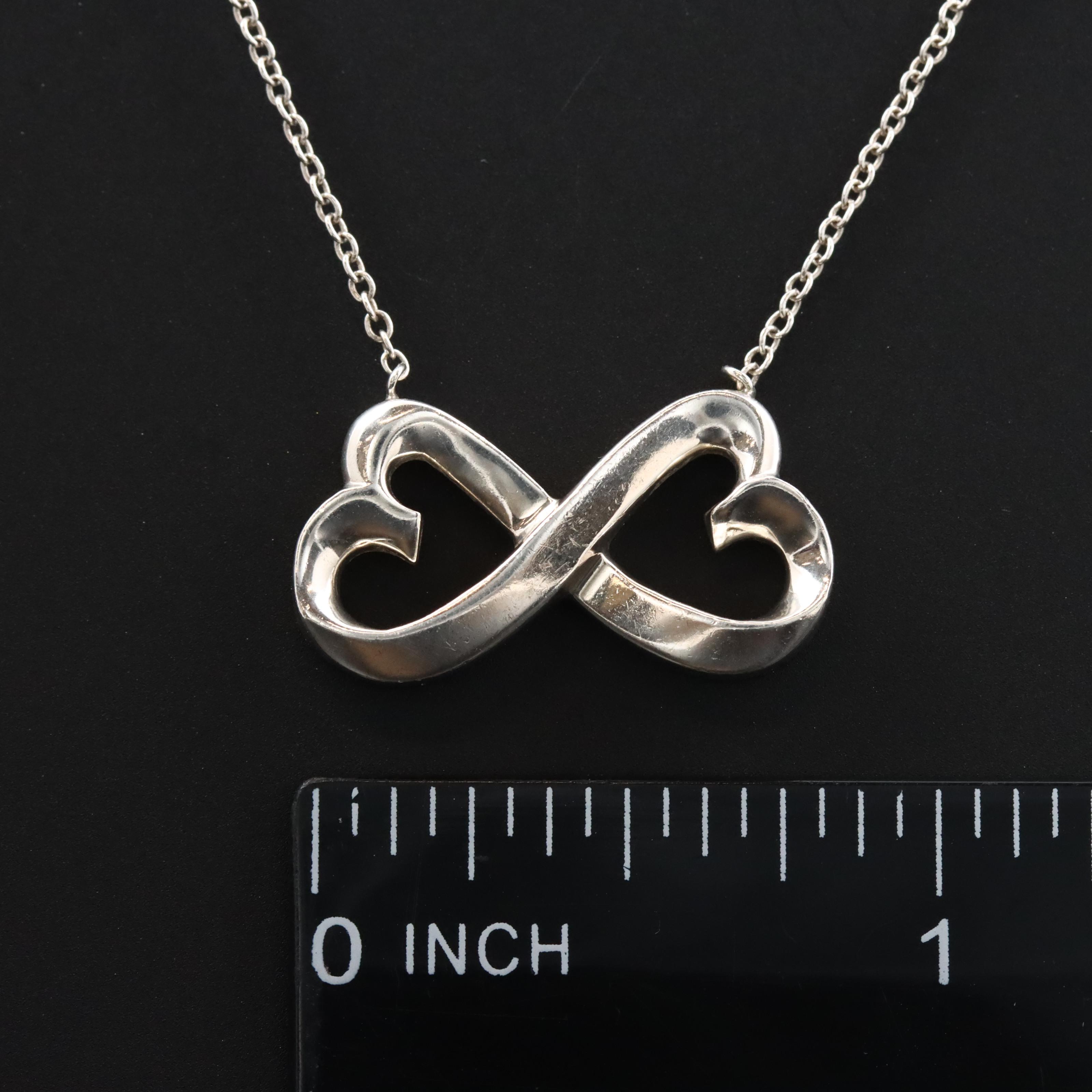 Paloma Picasso for Tiffany & Co. Loving Heart Sterling Infinity Necklace
