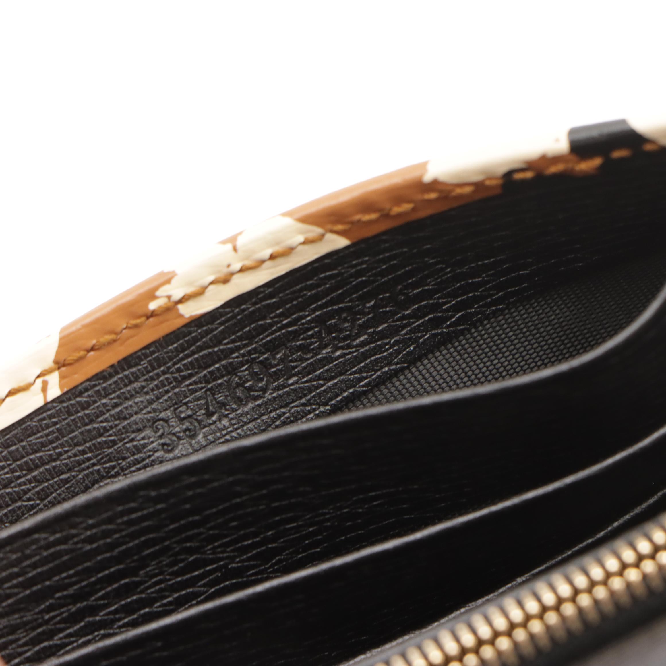 Gucci Leopard Print Coated Canvas and Leather Betty Wallet-on-Chain with Box