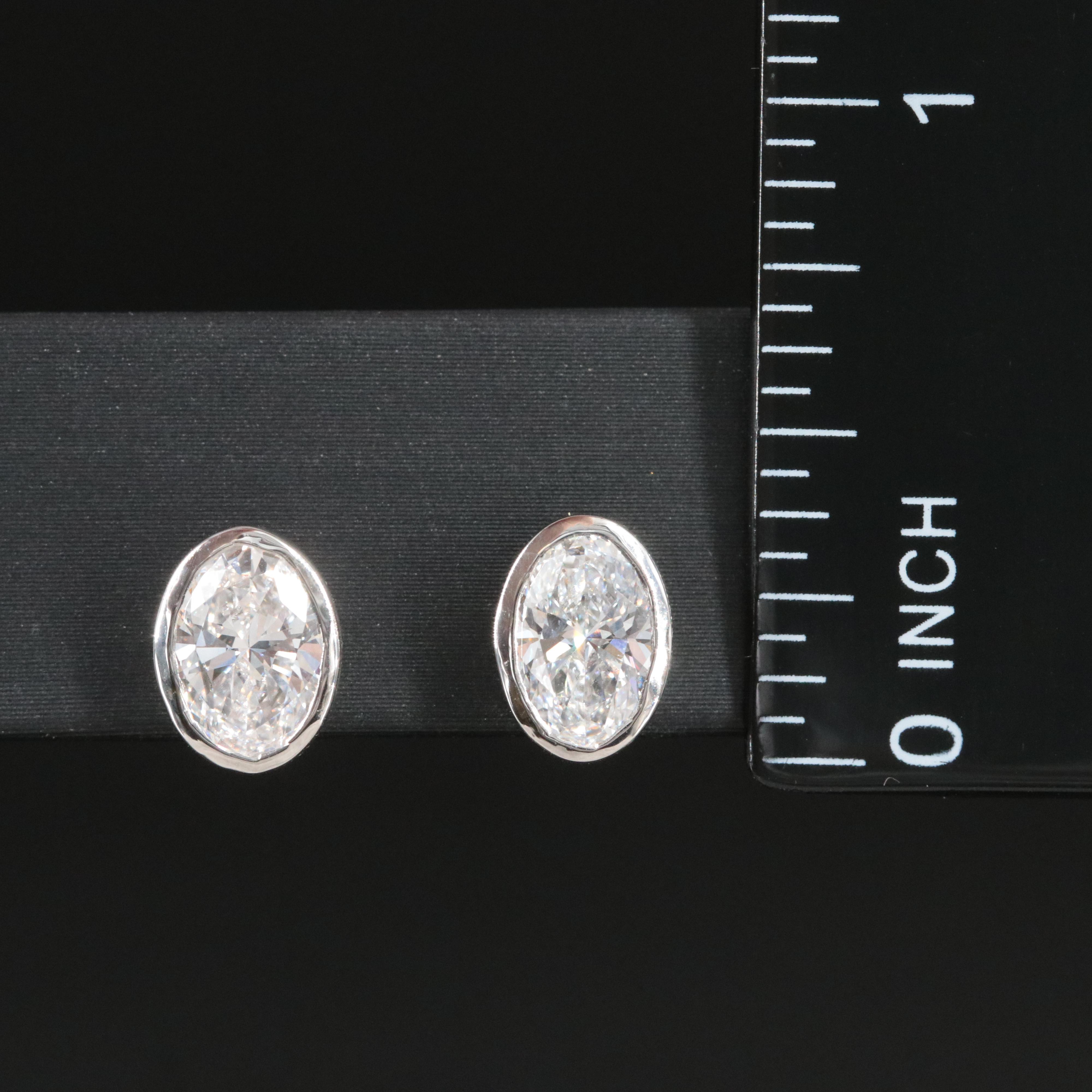 Platinum 2.24 CTW Lab Grown Diamond Stud Earrings with IGI Reports